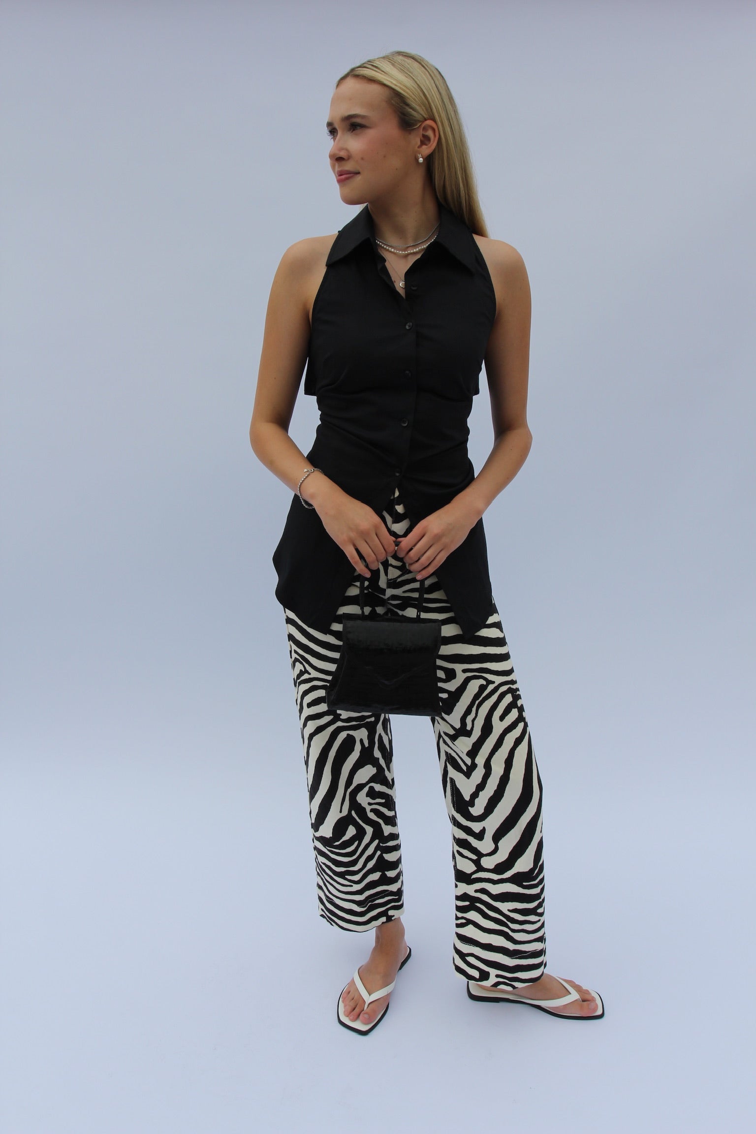 Simon Miller Loch Sleeveless Poplin Button Up