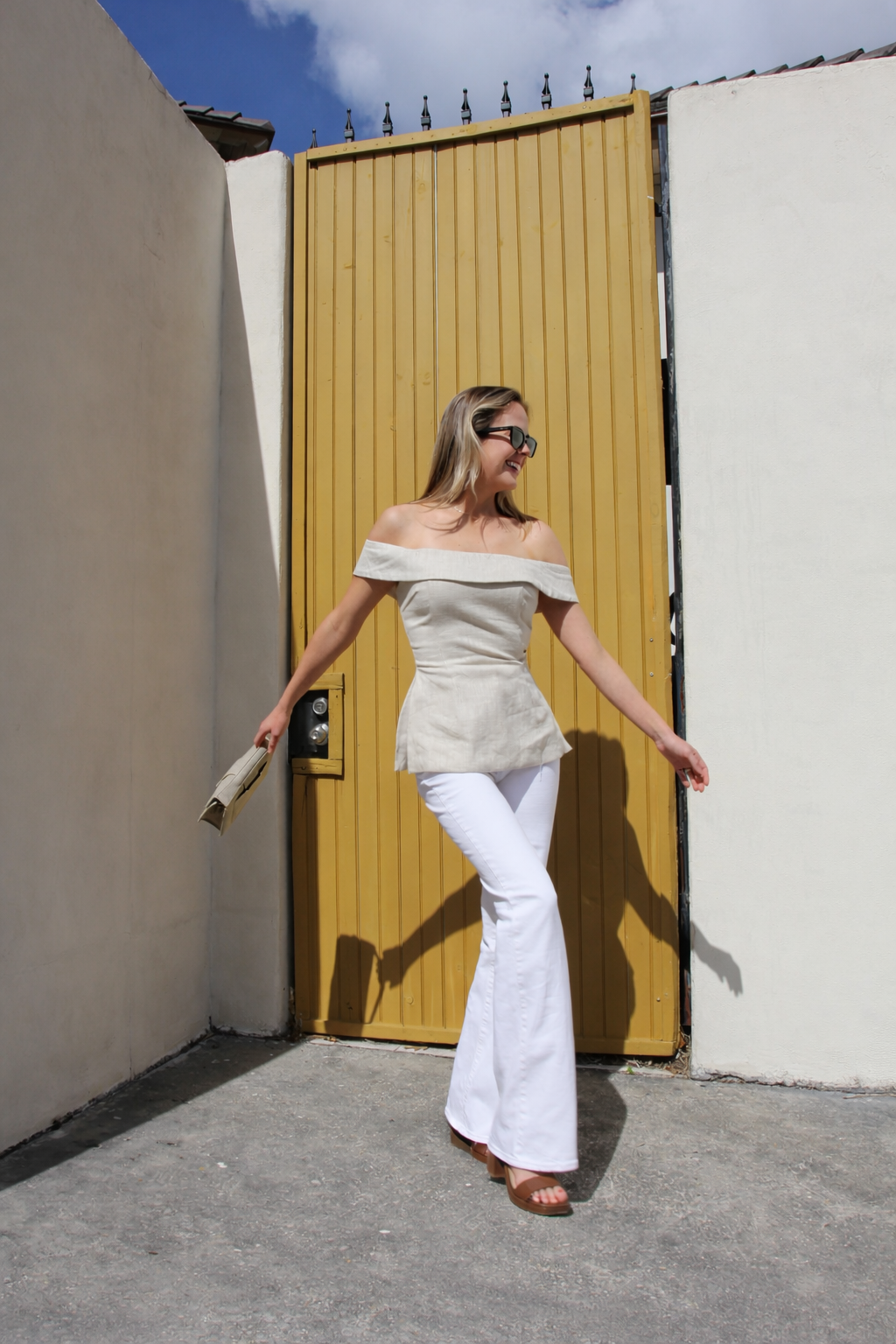 Selena Linen Top