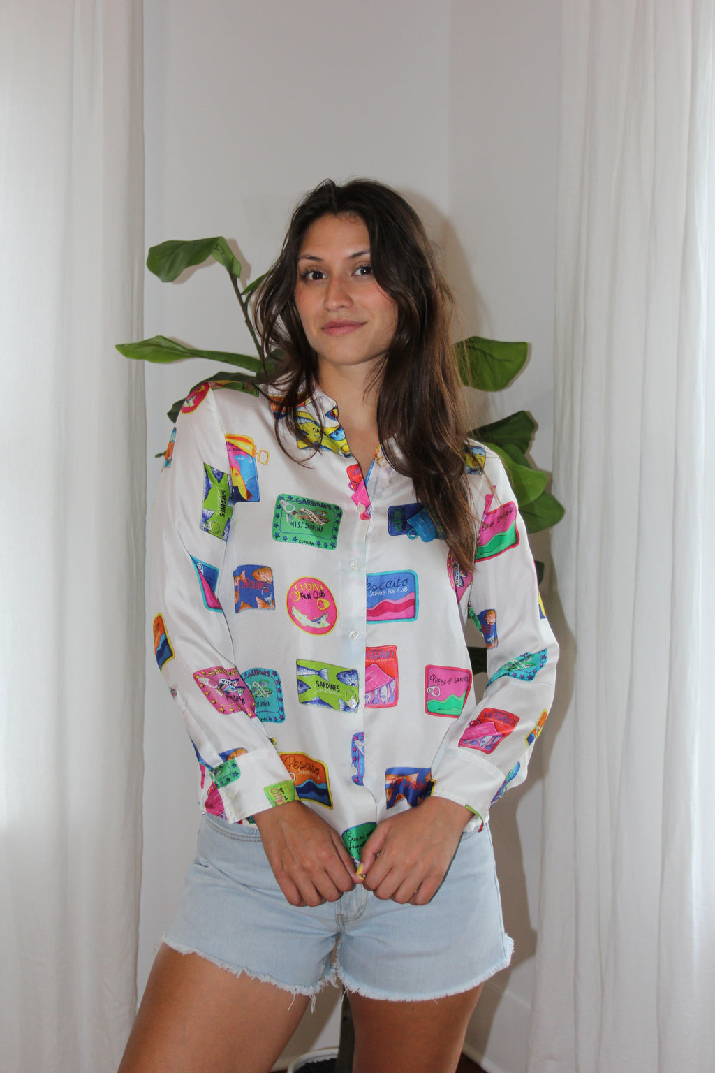 Vilagallo MAFALDO Sardinas Print Blouse