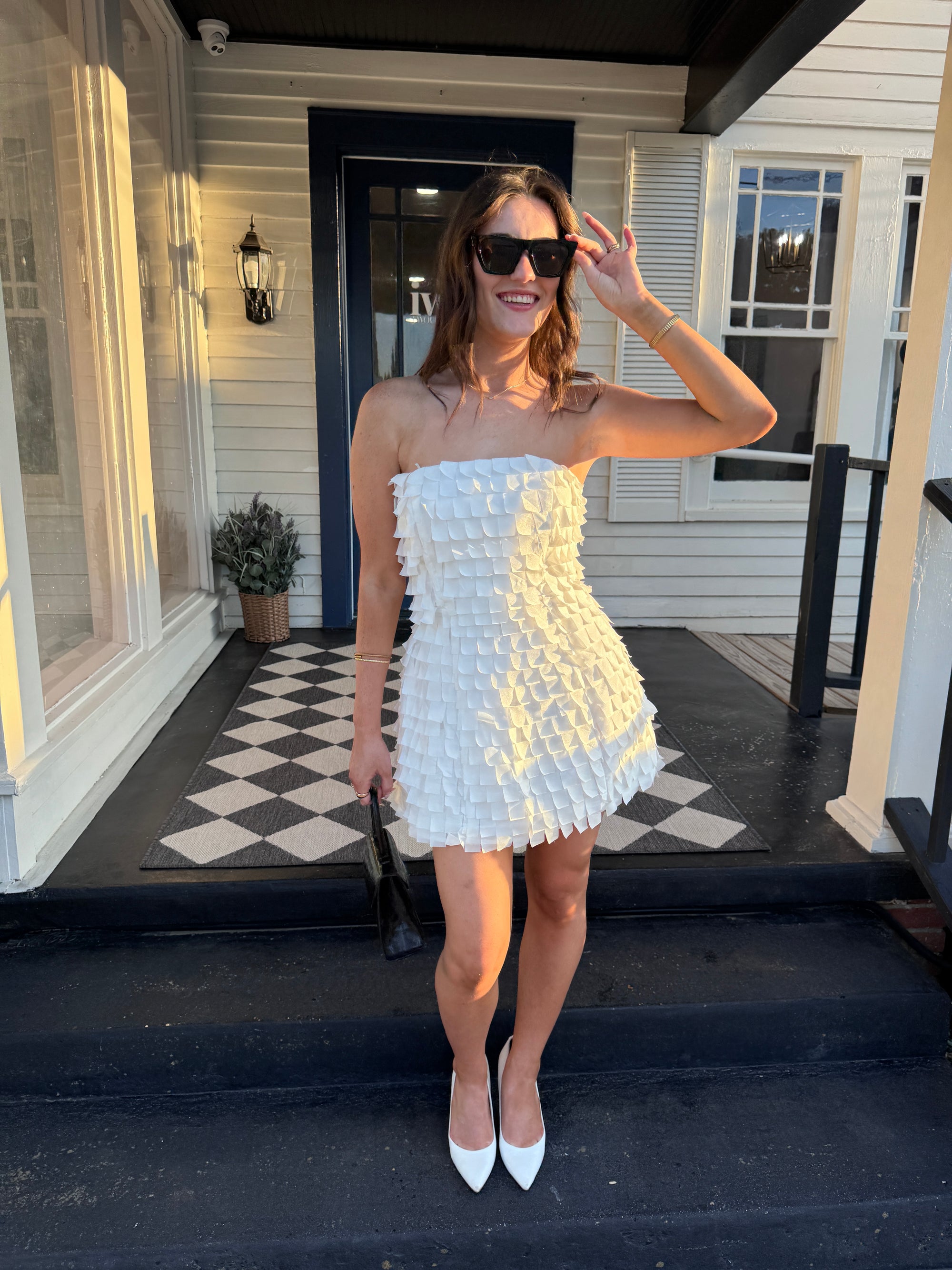 Elliatt Hailey Strapless Mini Party Dress In White