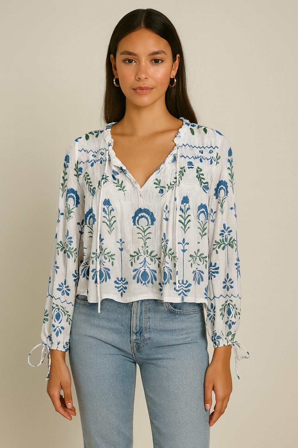 Saylor Embroidered Peasant top