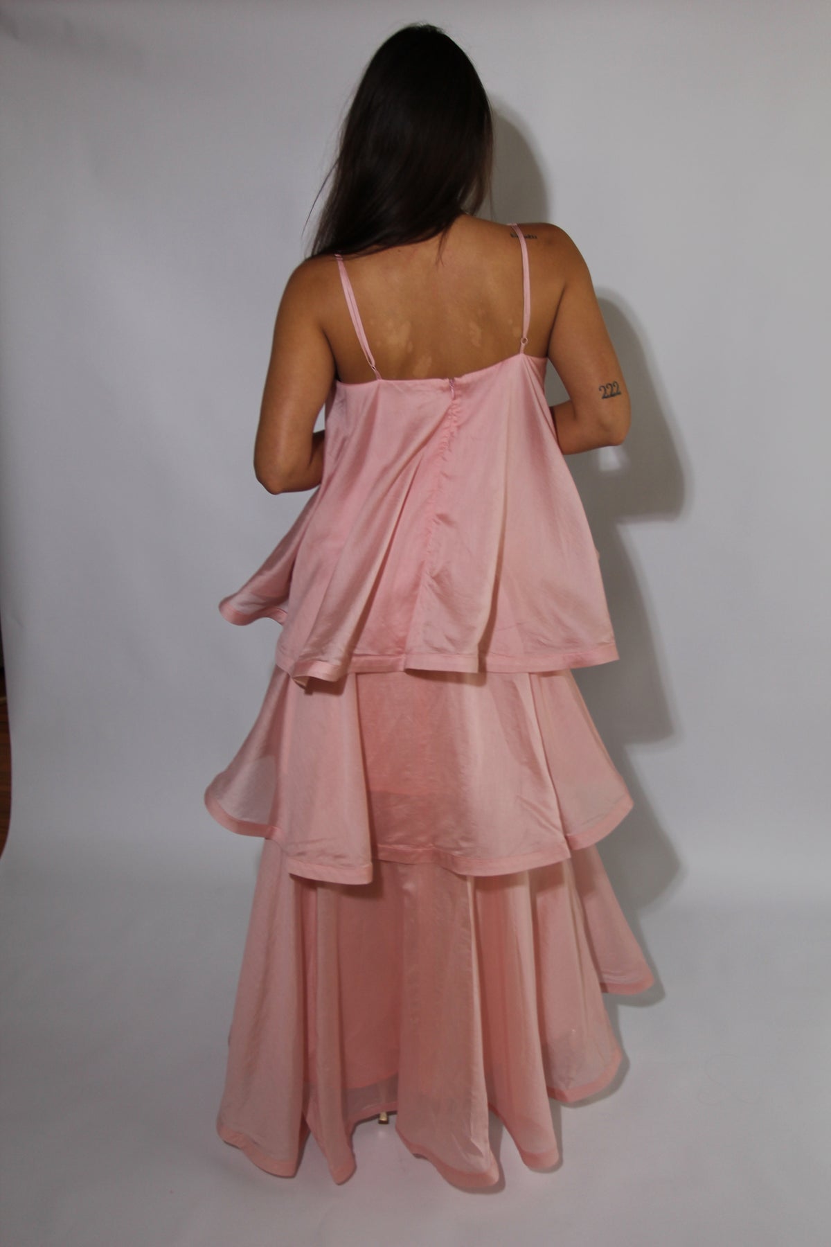 Elliatt Tilly Tiered Maxi Dress in Pale Pink