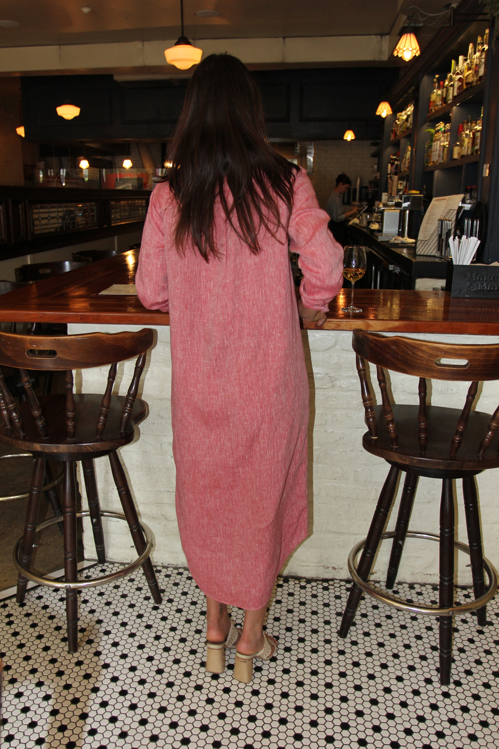 Frank & Eileen - Rory Red Linen Maxi