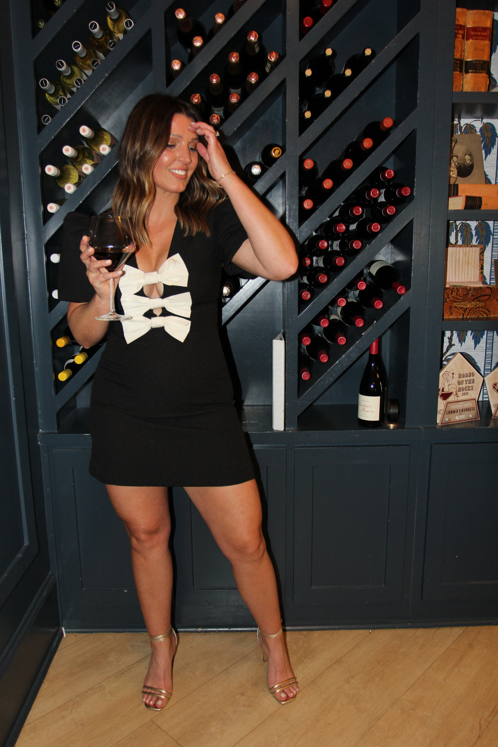 Rebecca Vallance Black and White Bow Dress