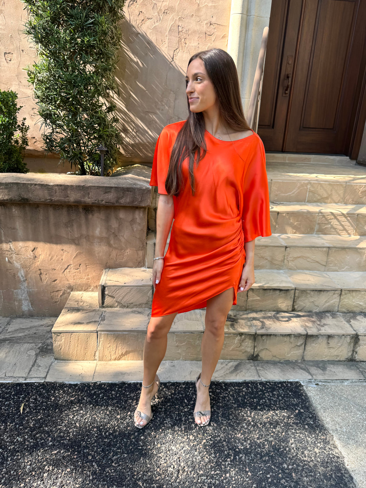 NWT Burnt Orange Silk Dress