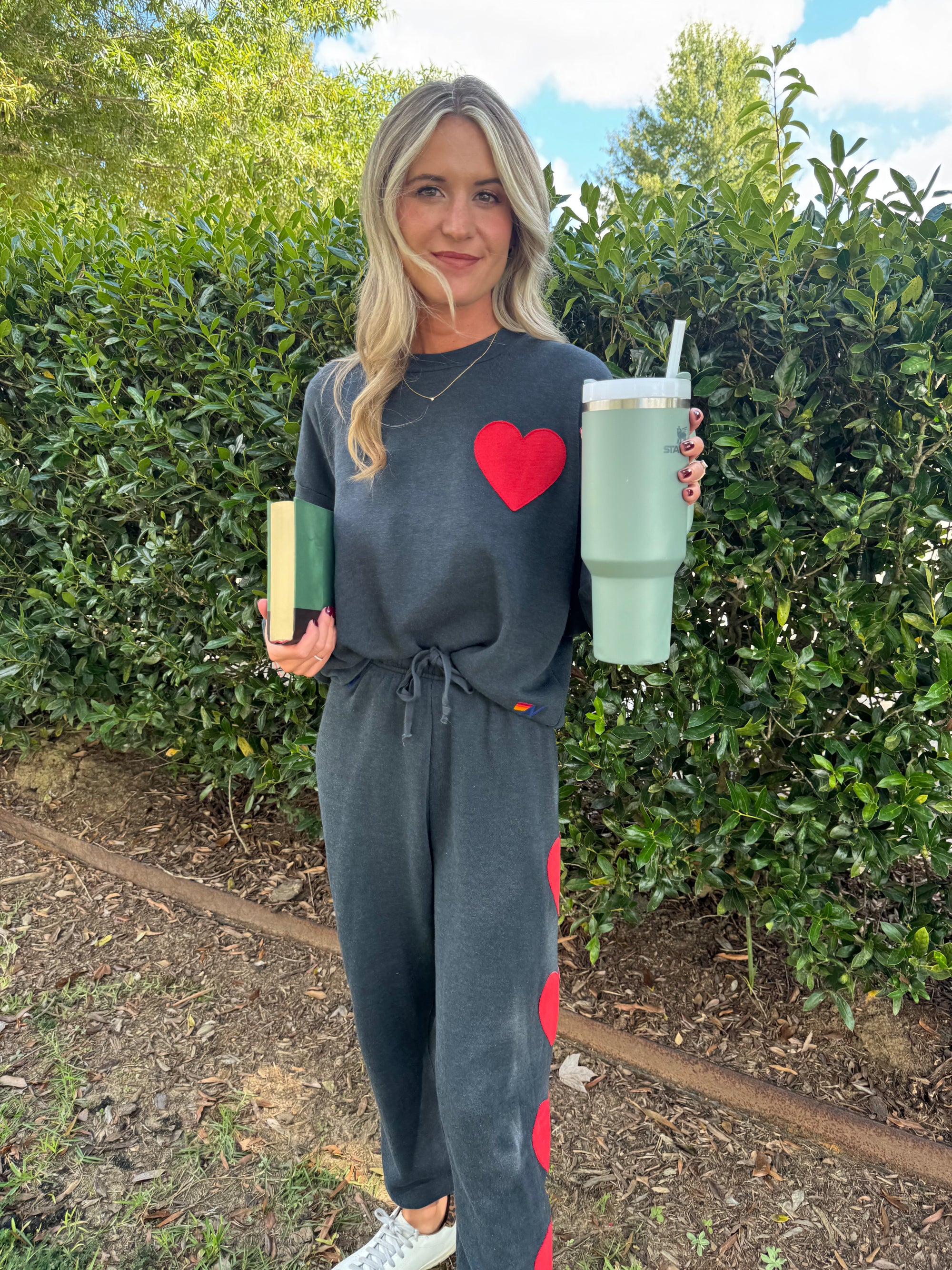 Aviator Nation Charcoal Heart Set