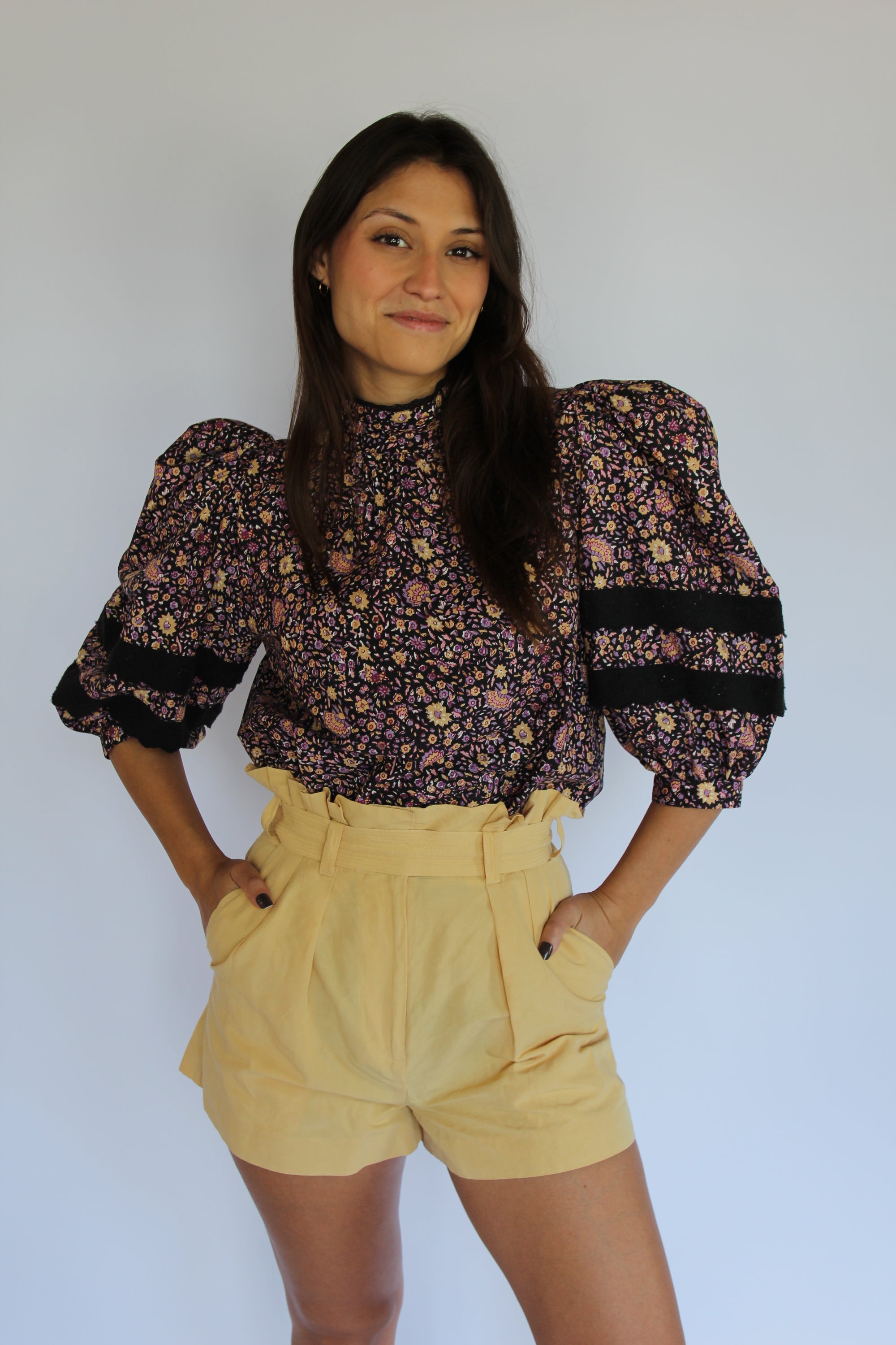 Ulla Johnson Yellow Linen Paper Bag Shorts
