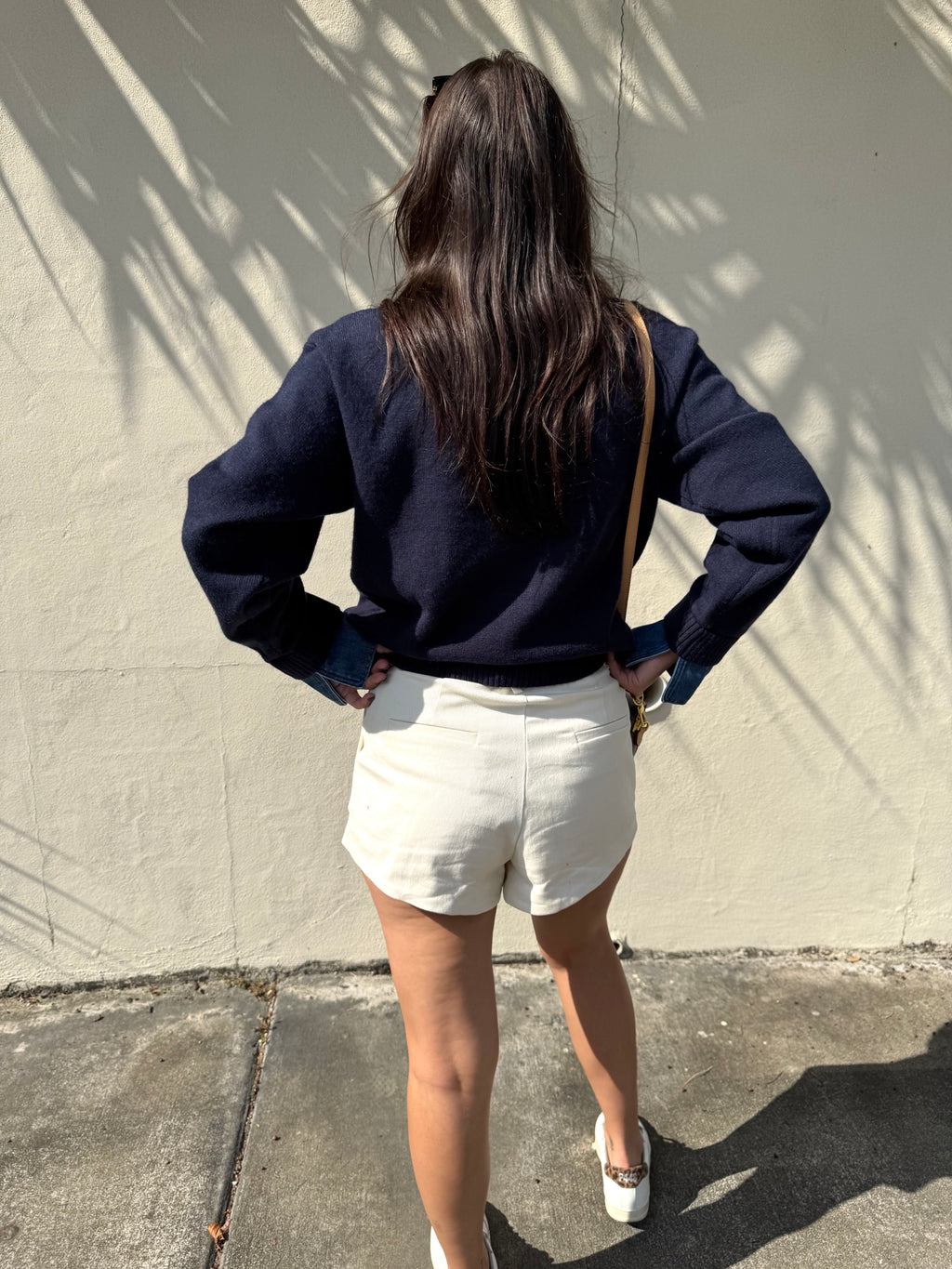 Ivory Corduroy Shorts
