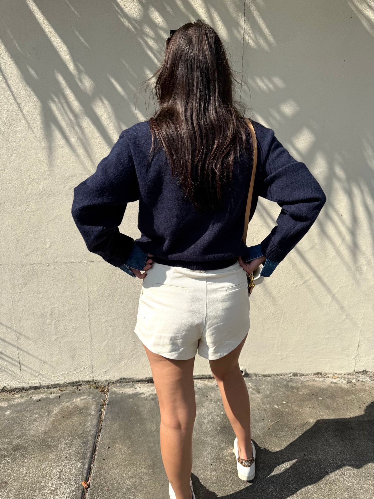 Ivory Corduroy Shorts