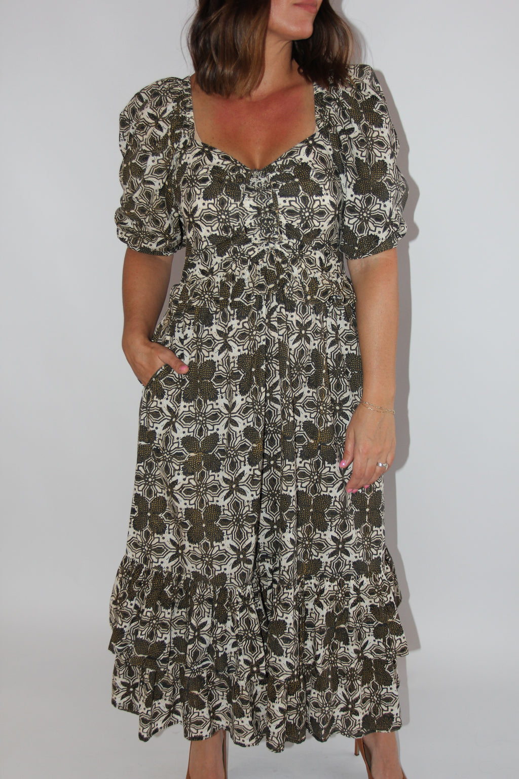Cleobella Vicenza Midi Dress in Retro Tile