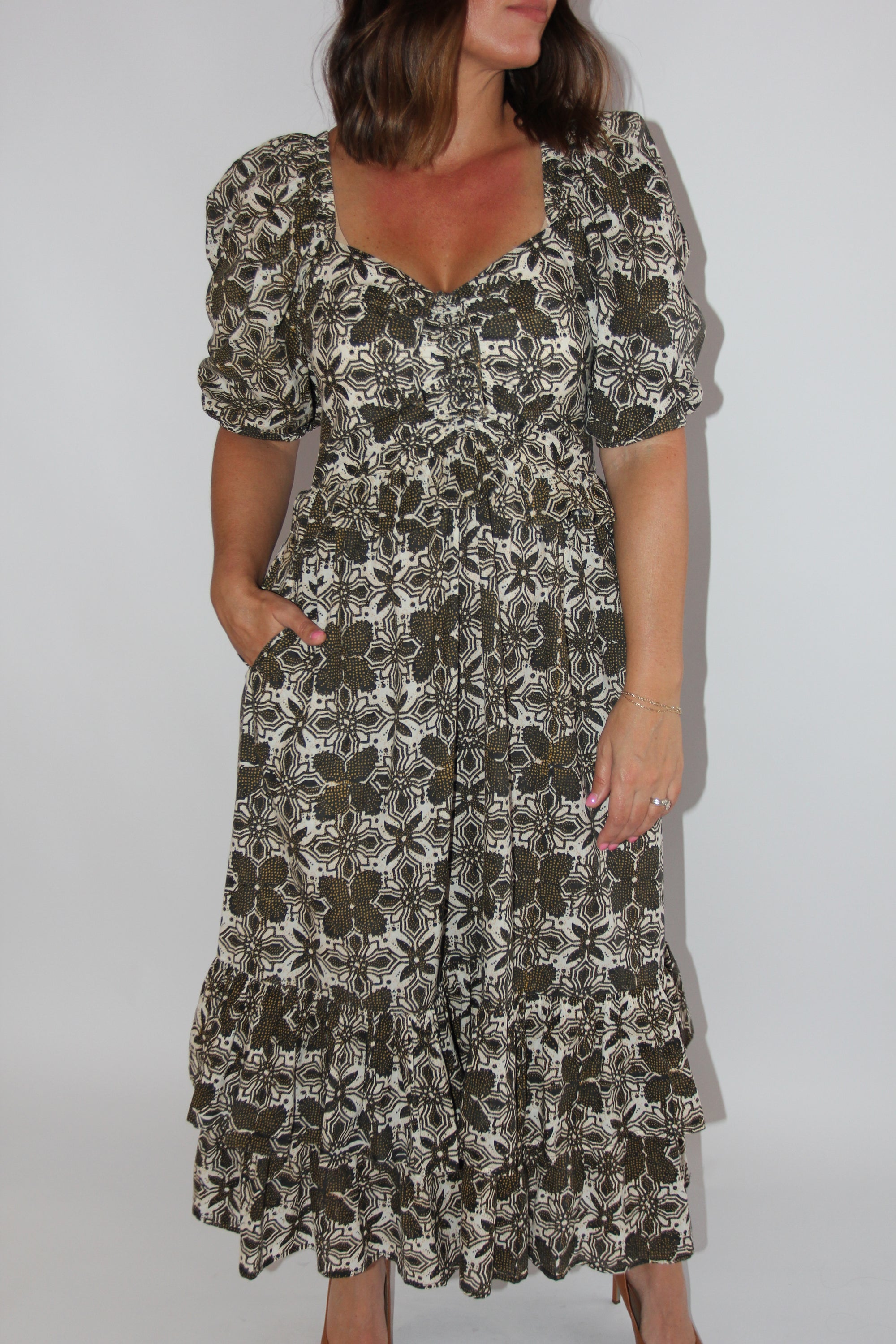 Cleobella Vicenza Midi Dress in Retro Tile