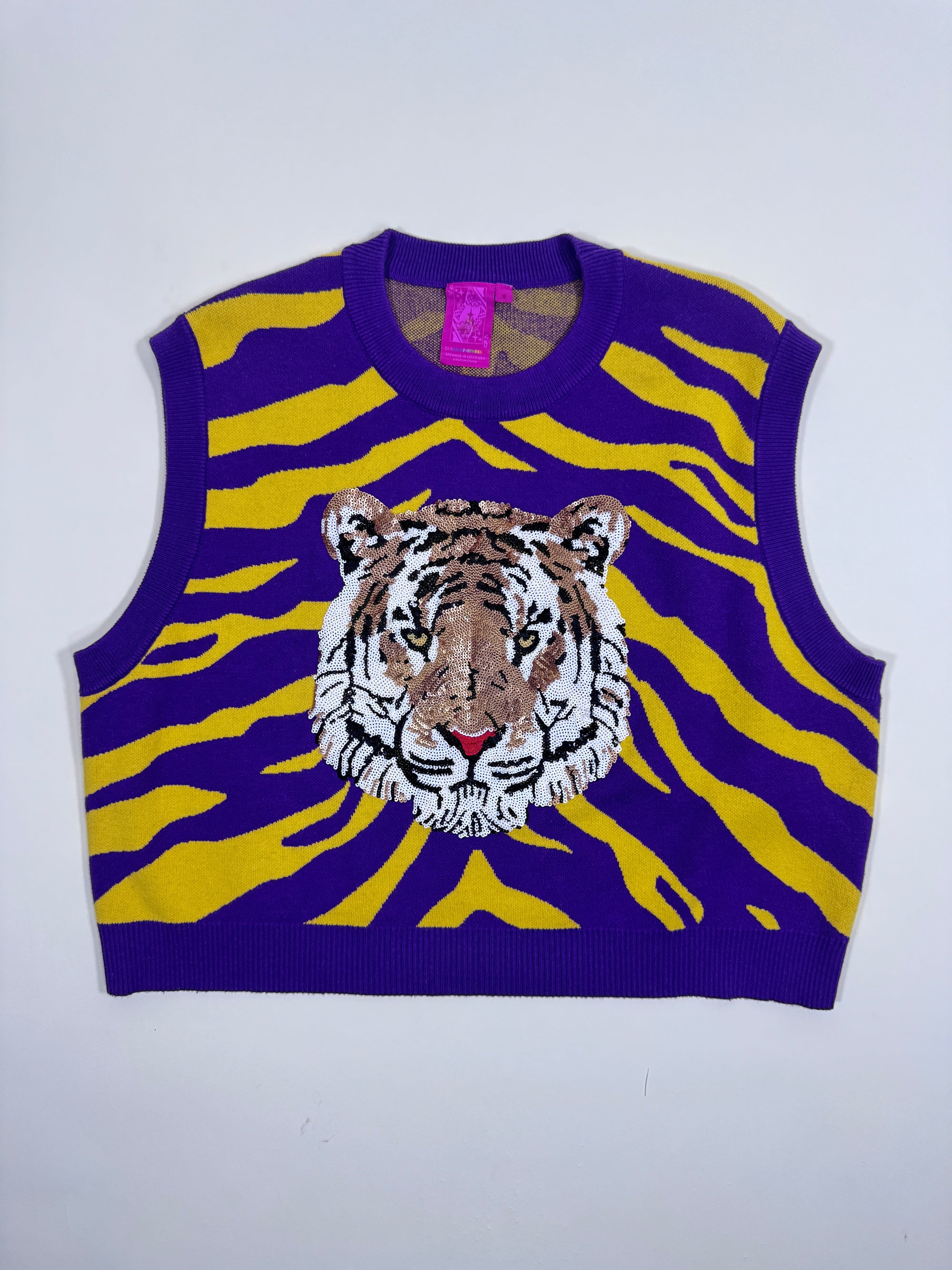 QOS LSU Tiger Sweater Vest