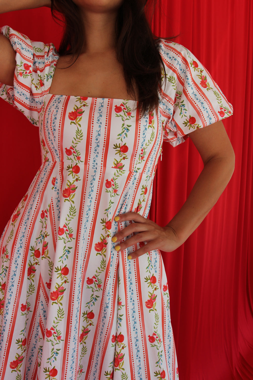 Hill House Red + White Maxi