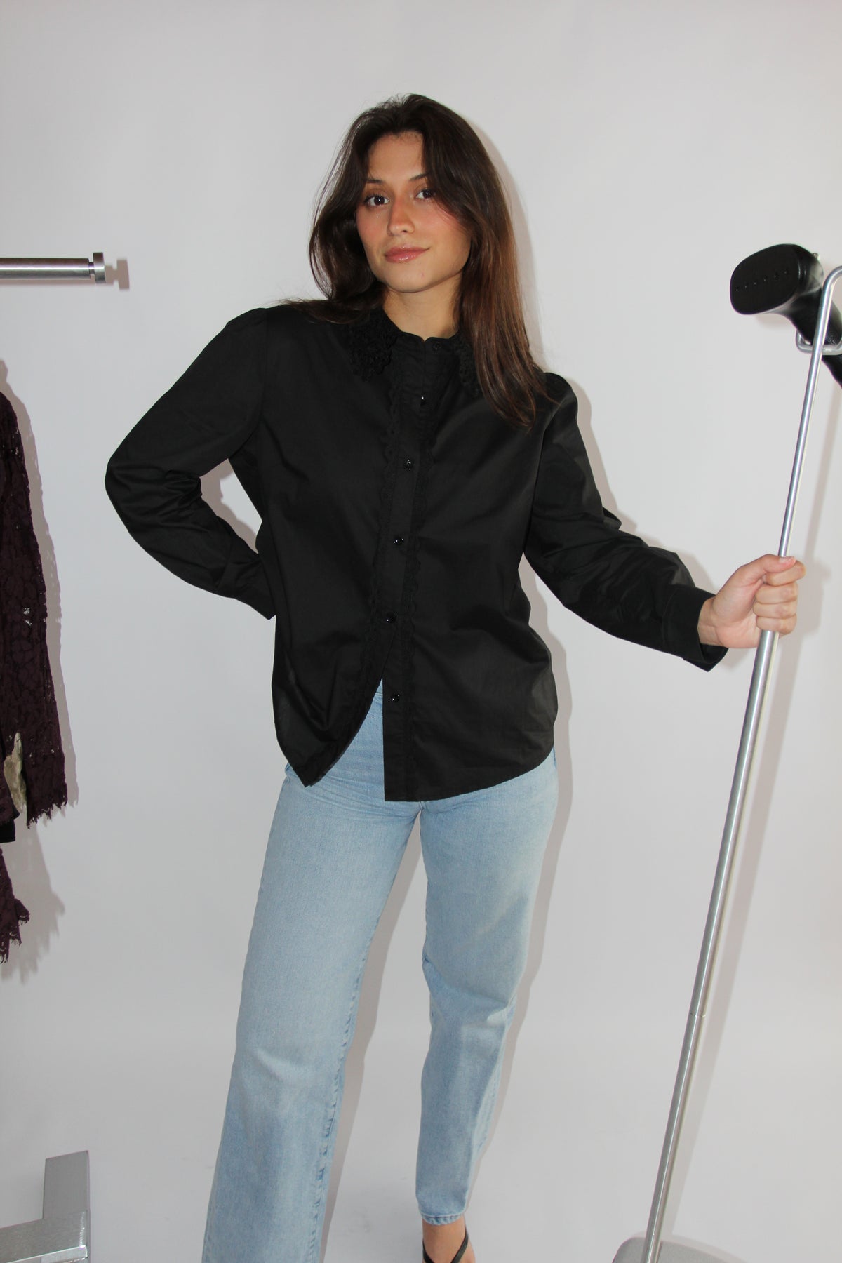 IWN Victorian Button Down - Black