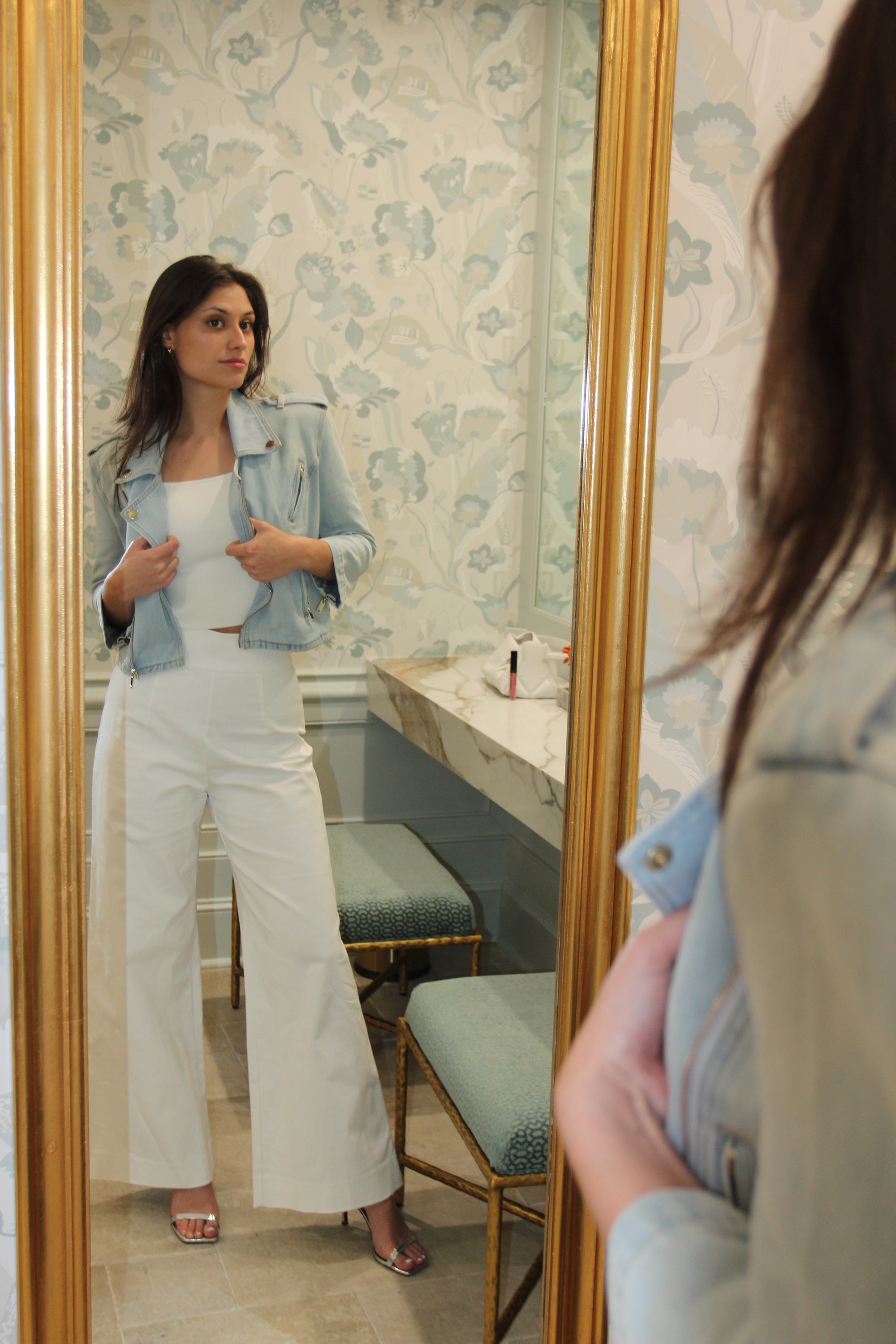 NWT Generation Love Crawford Denim Moto Jacket