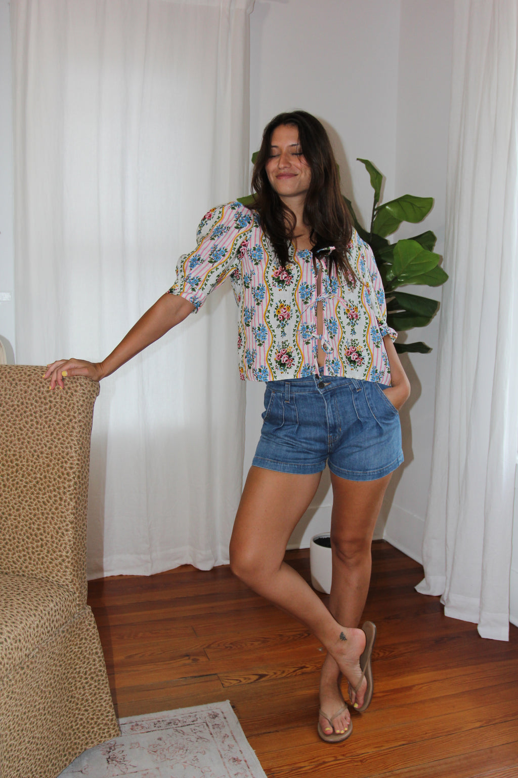 Pink City Prints - Vintage Bouquet Beau Blouse