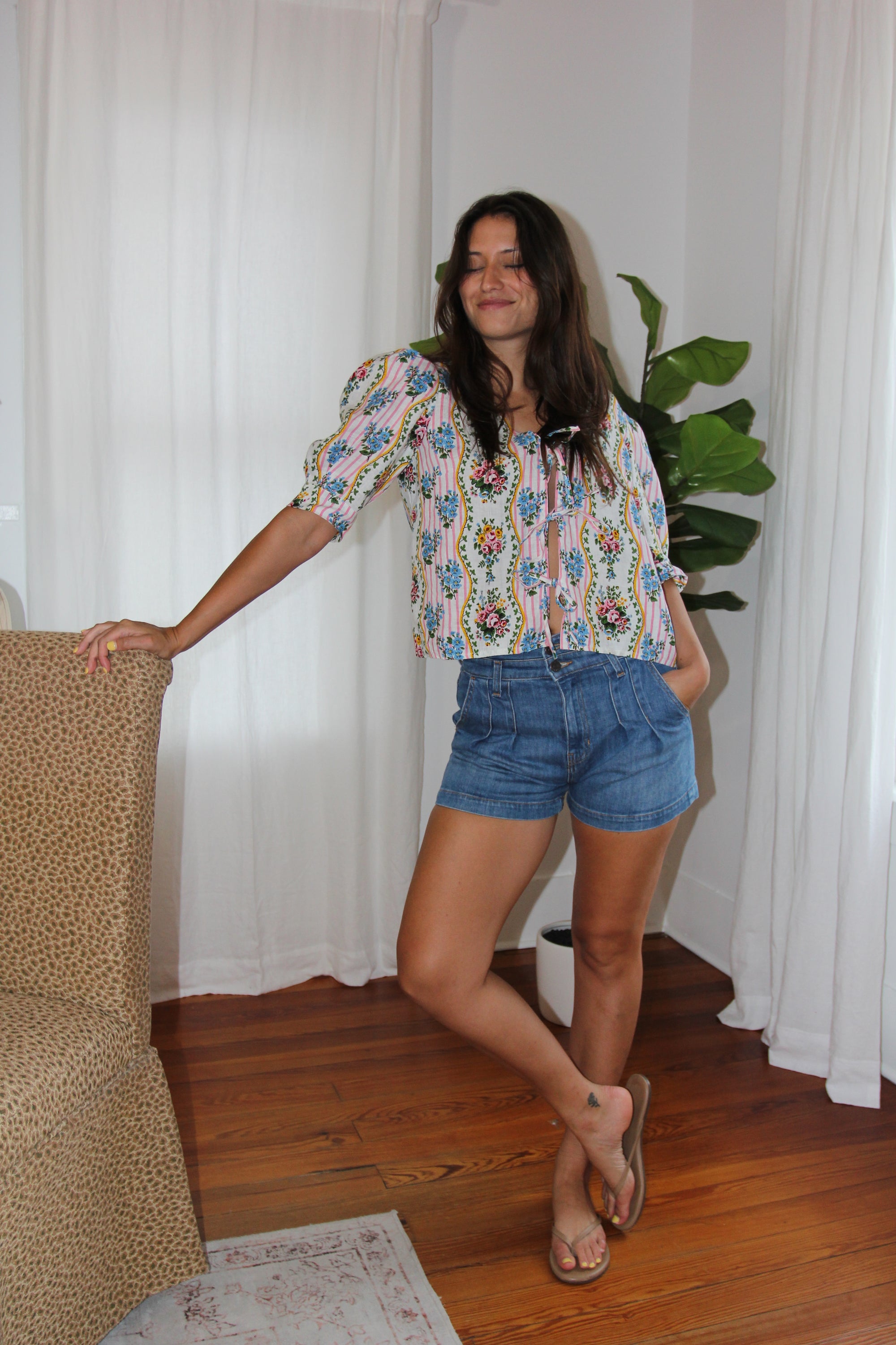 Pink City Prints - Vintage Bouquet Beau Blouse