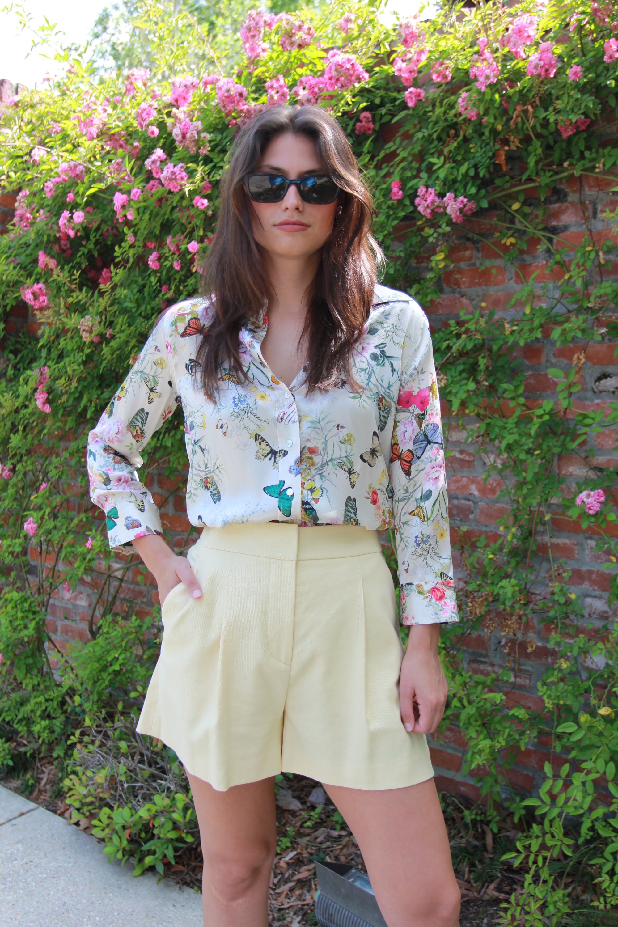 L’agence Dani Silk 3/4 Sleeve Shirt