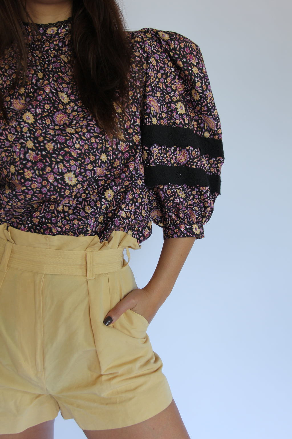 Ulla Johnson Yellow Linen Paper Bag Shorts