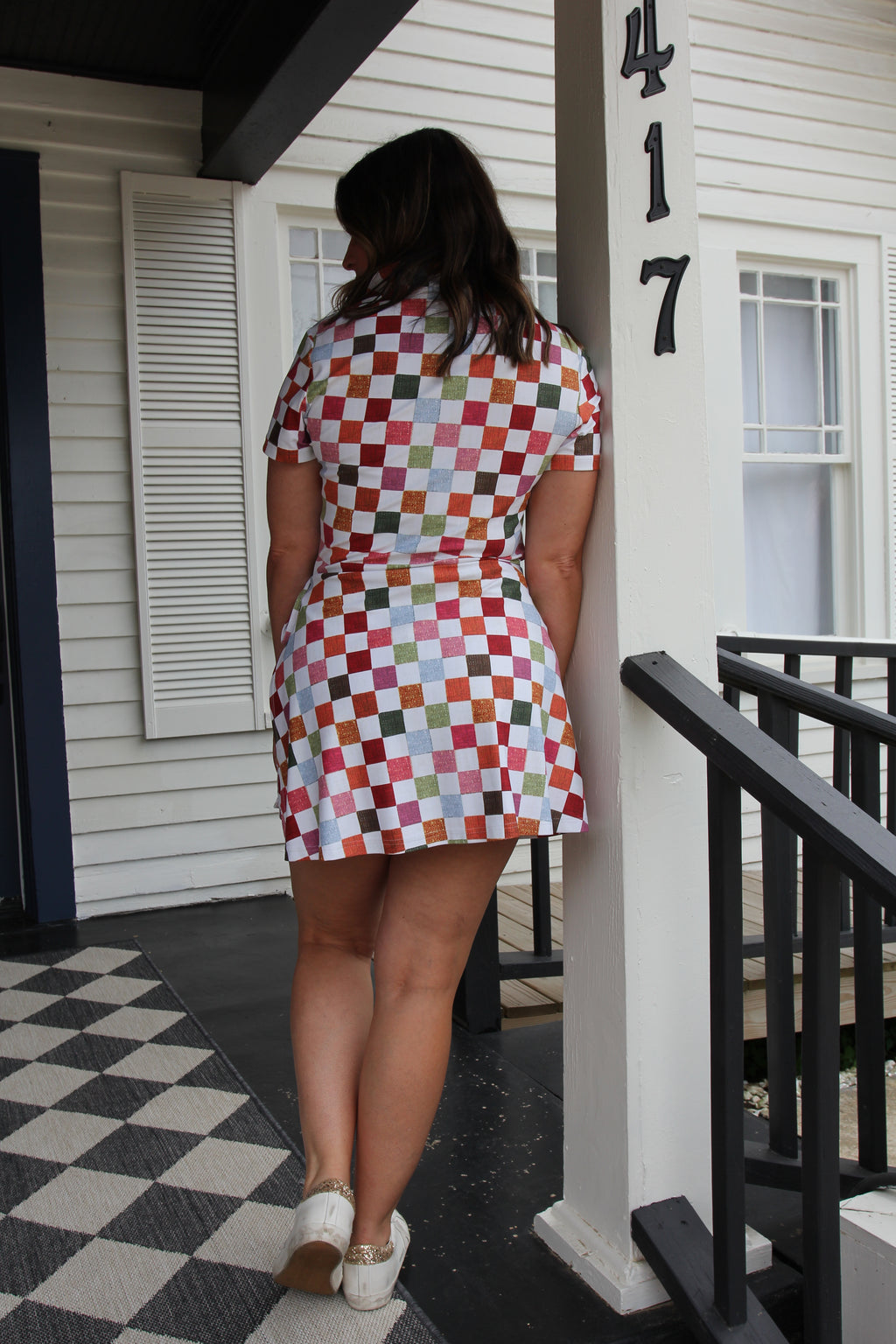 Smith & Quinn Checkered Wrap Dress