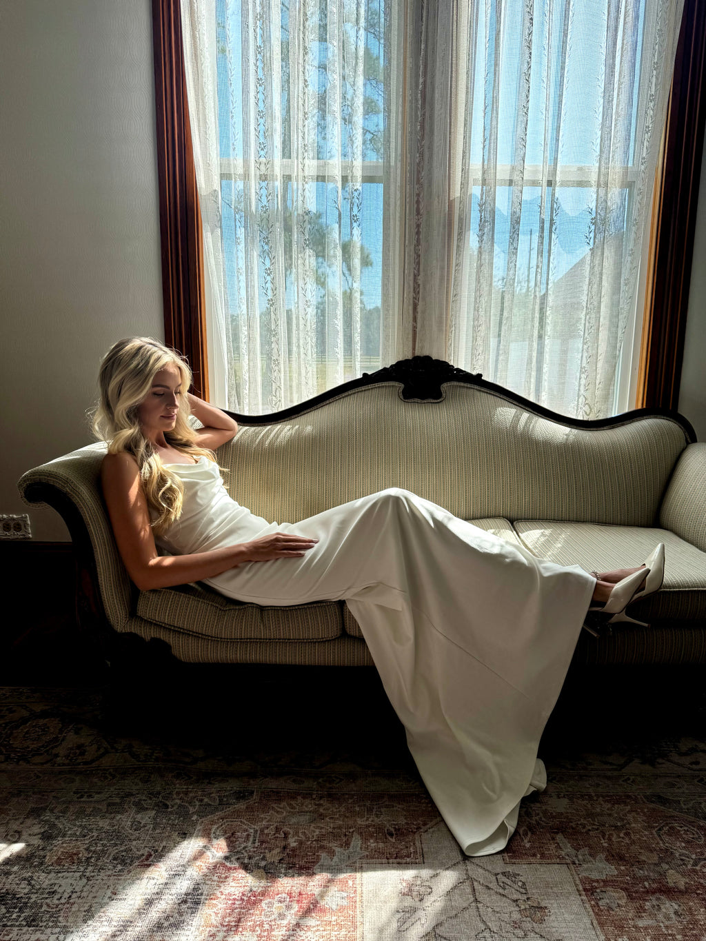 Shoji Silk White Gown