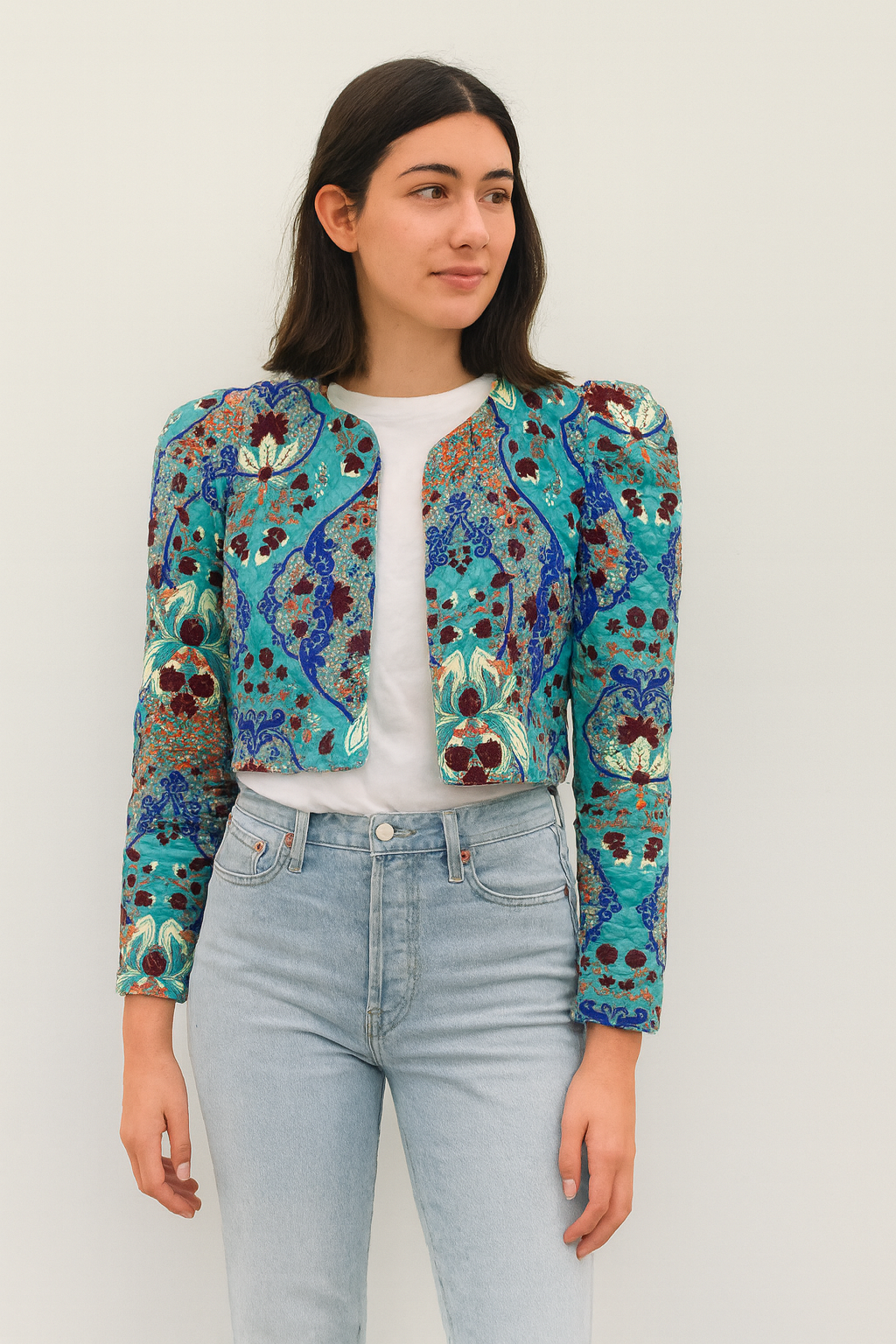 Quilted cropped jacket