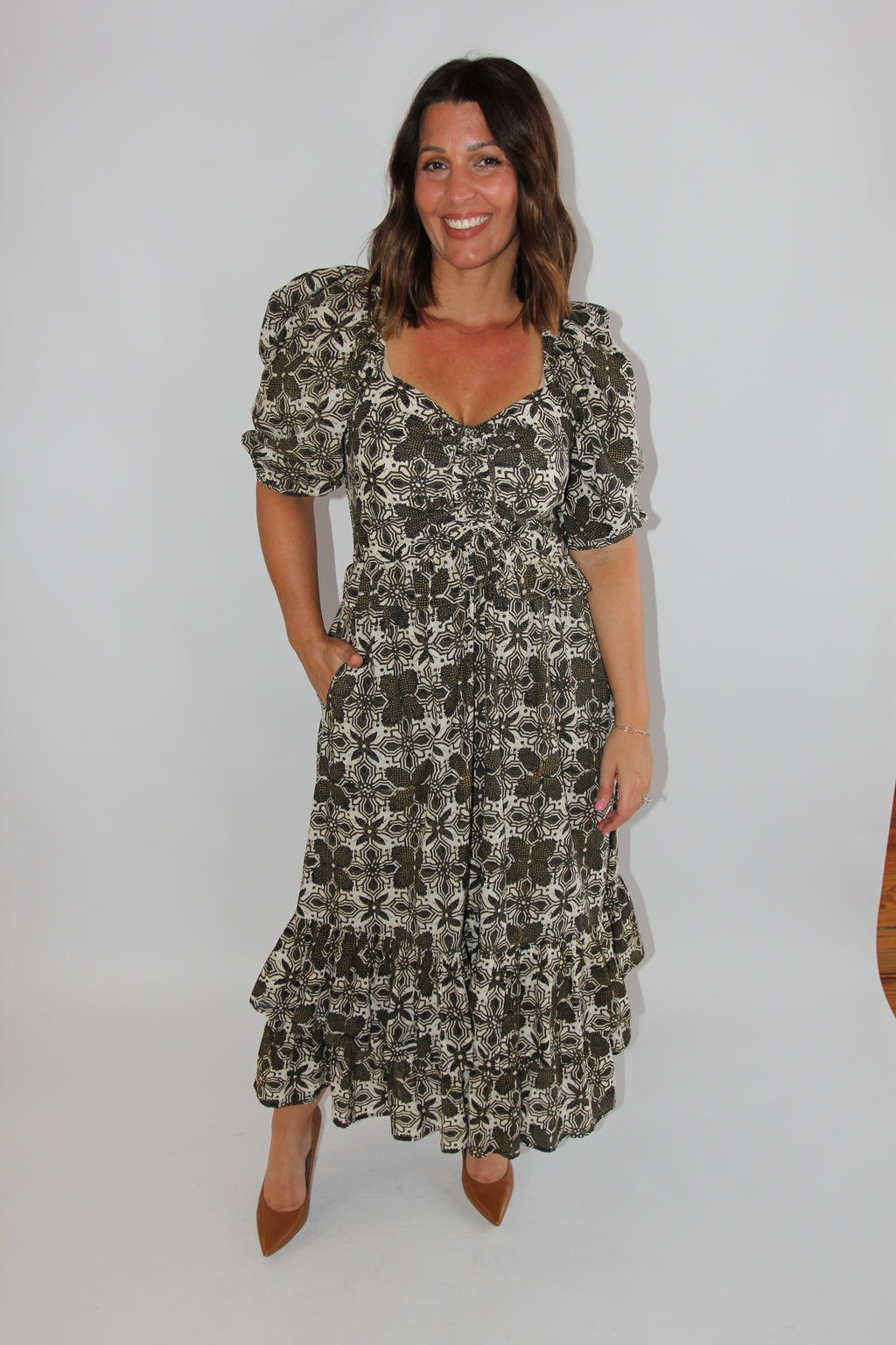 Cleobella Vicenza Midi Dress in Retro Tile