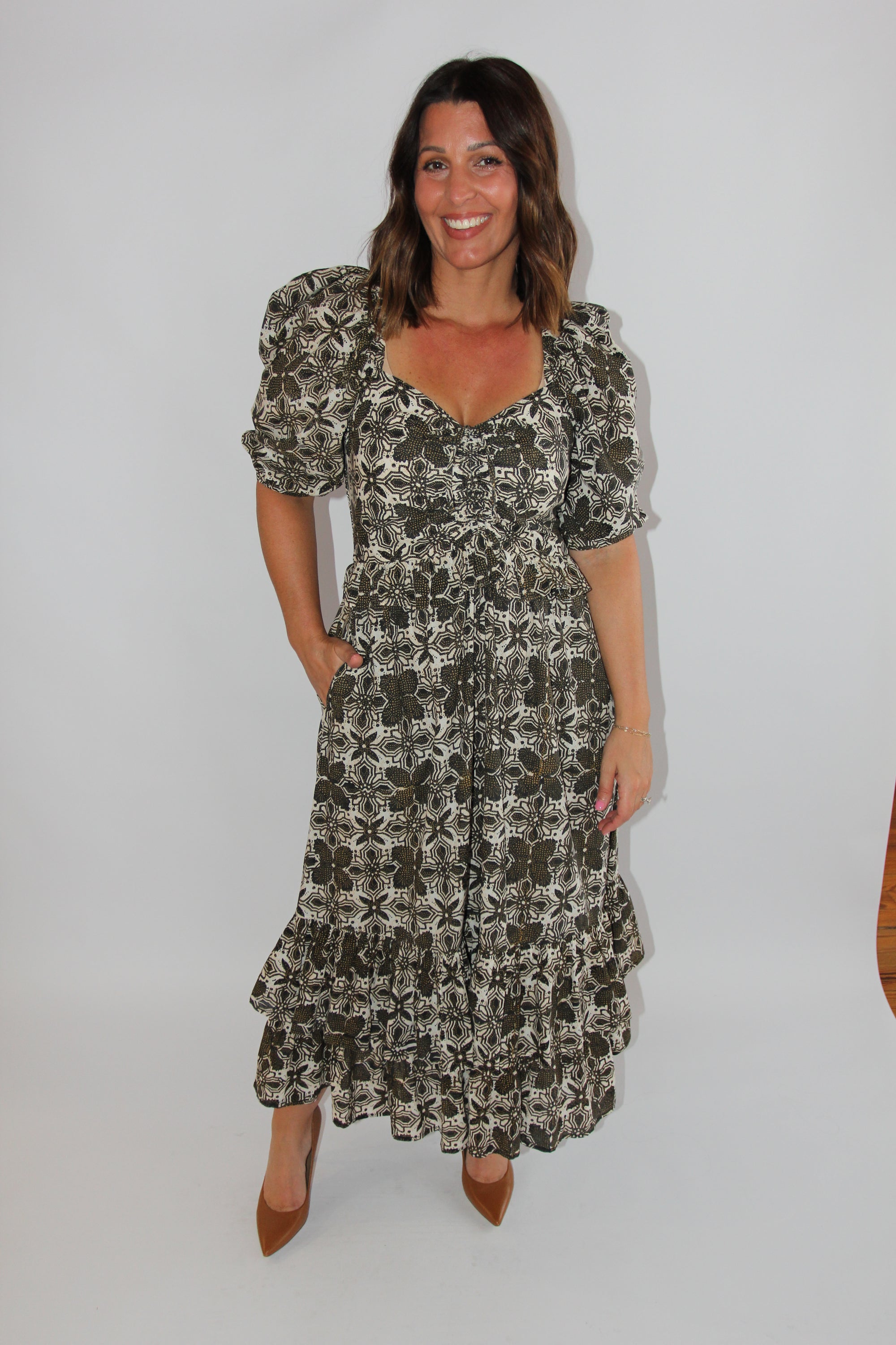 Cleobella Vicenza Midi Dress in Retro Tile