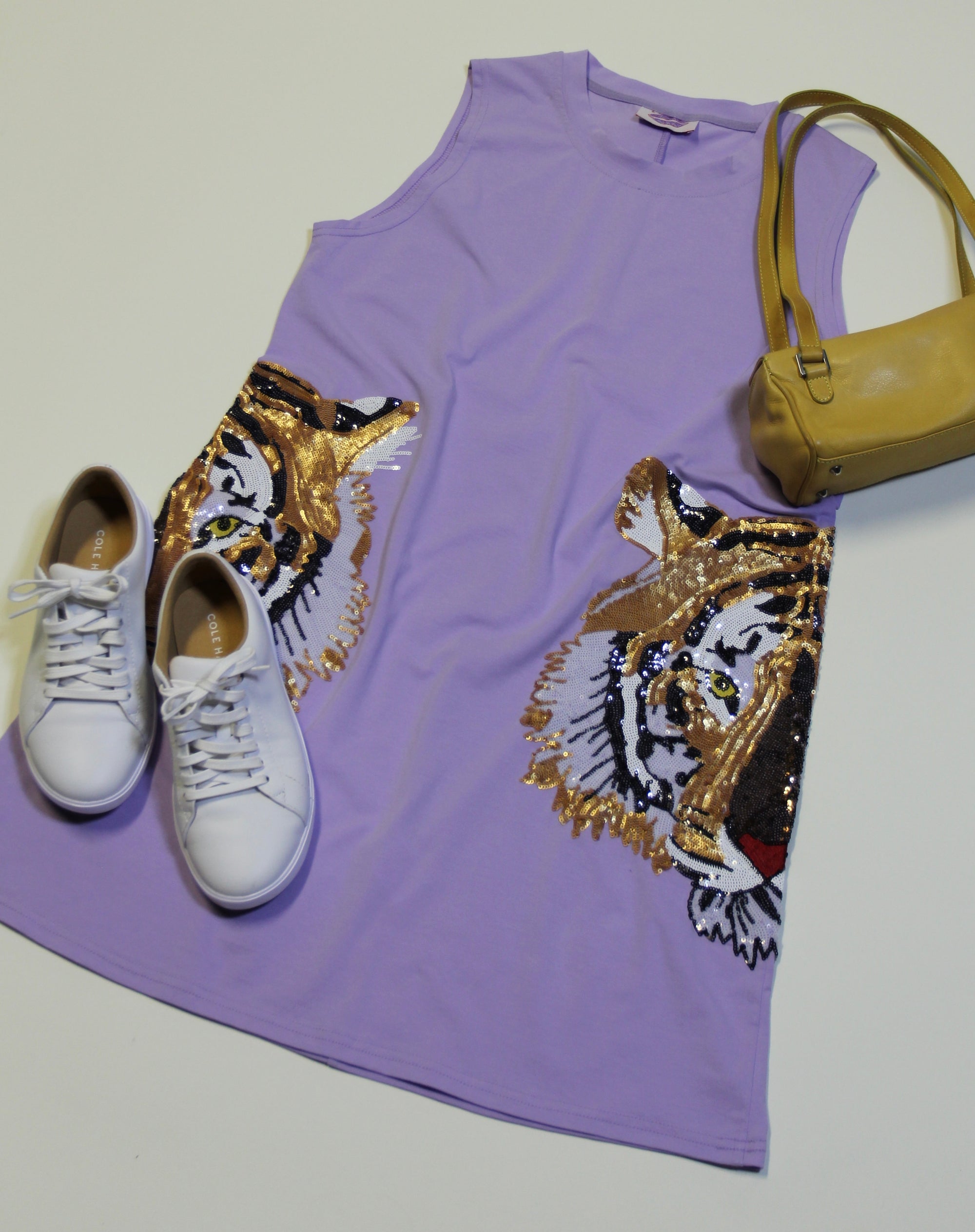 Sparkle City Tiger Head Tank Dress