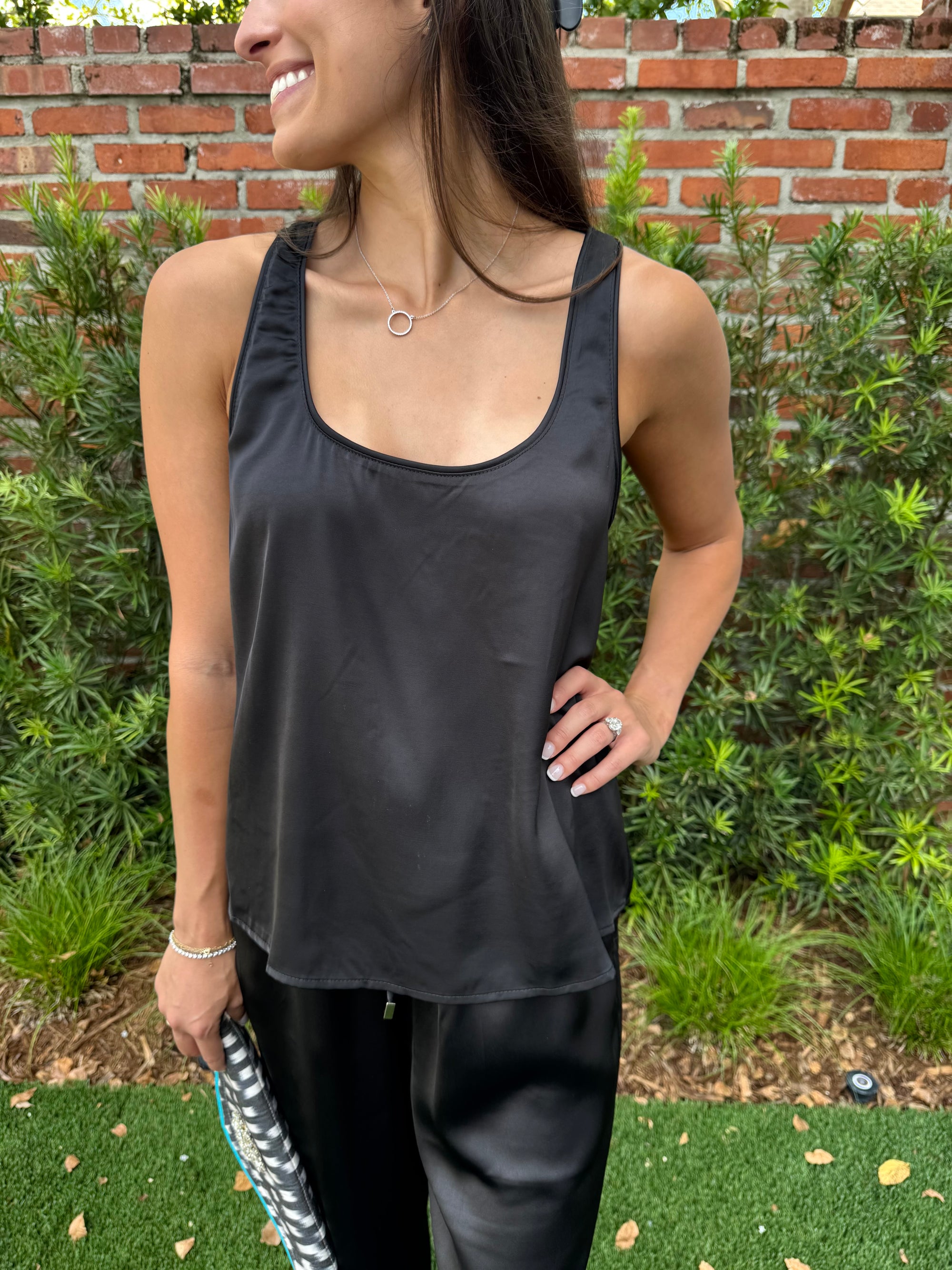 The Satin Standard Tank - Black