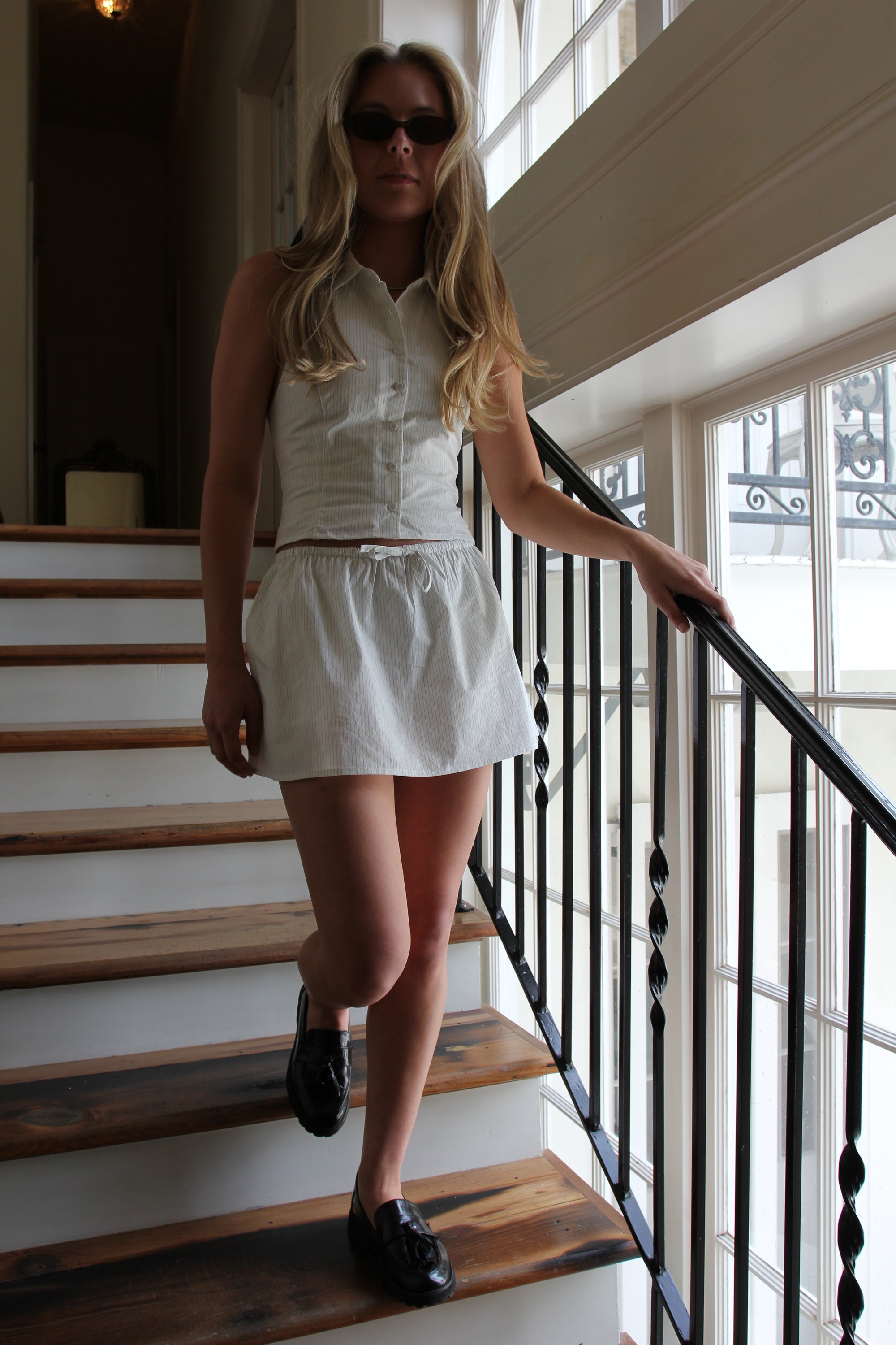 Pinstripe Halter Top