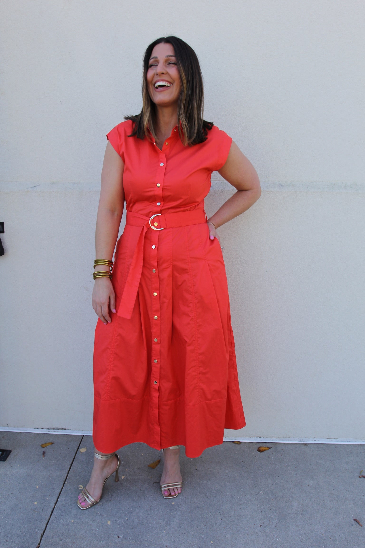 NWT Karina Grimaldi Mara Red Dress