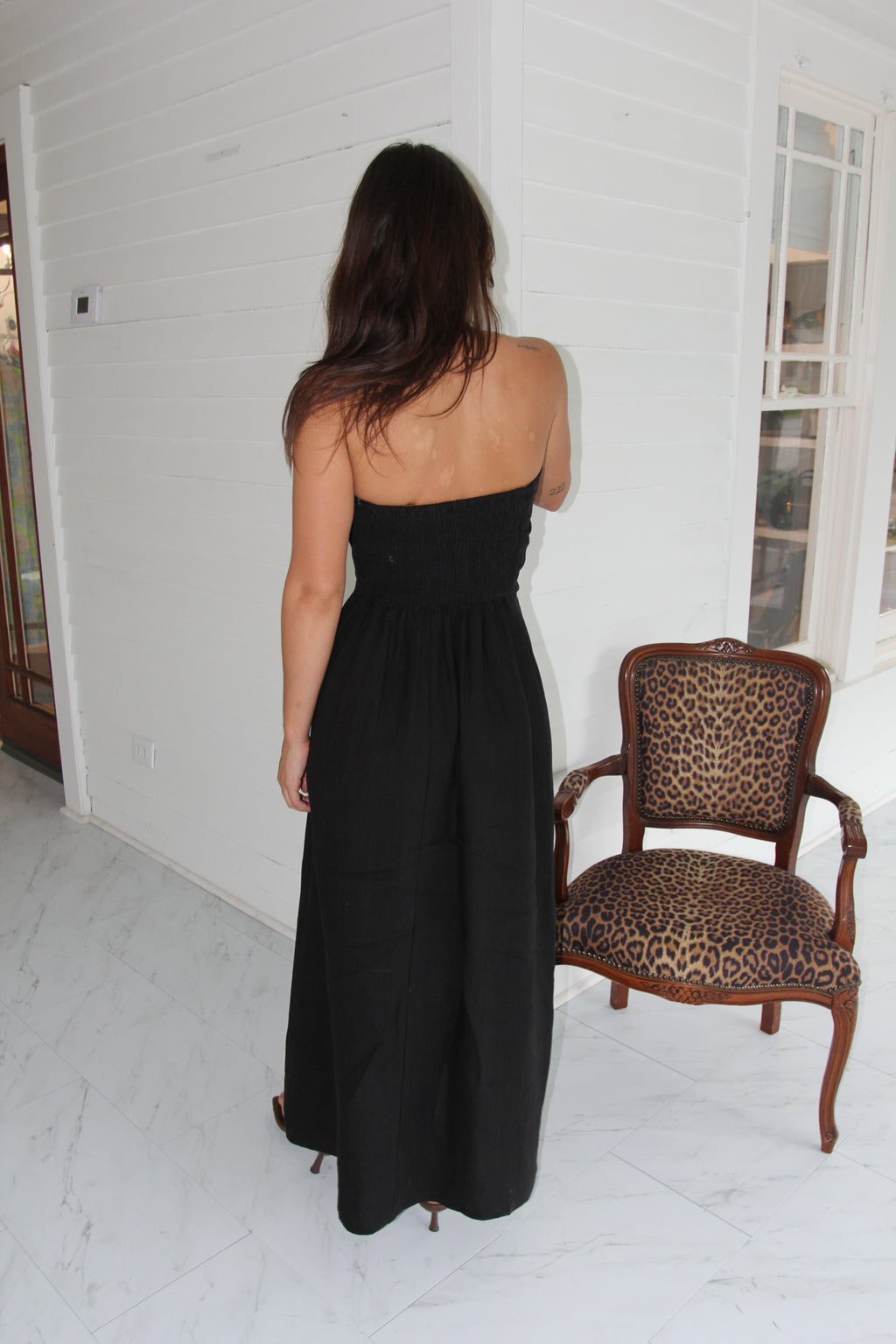 Black Strapless Maxi