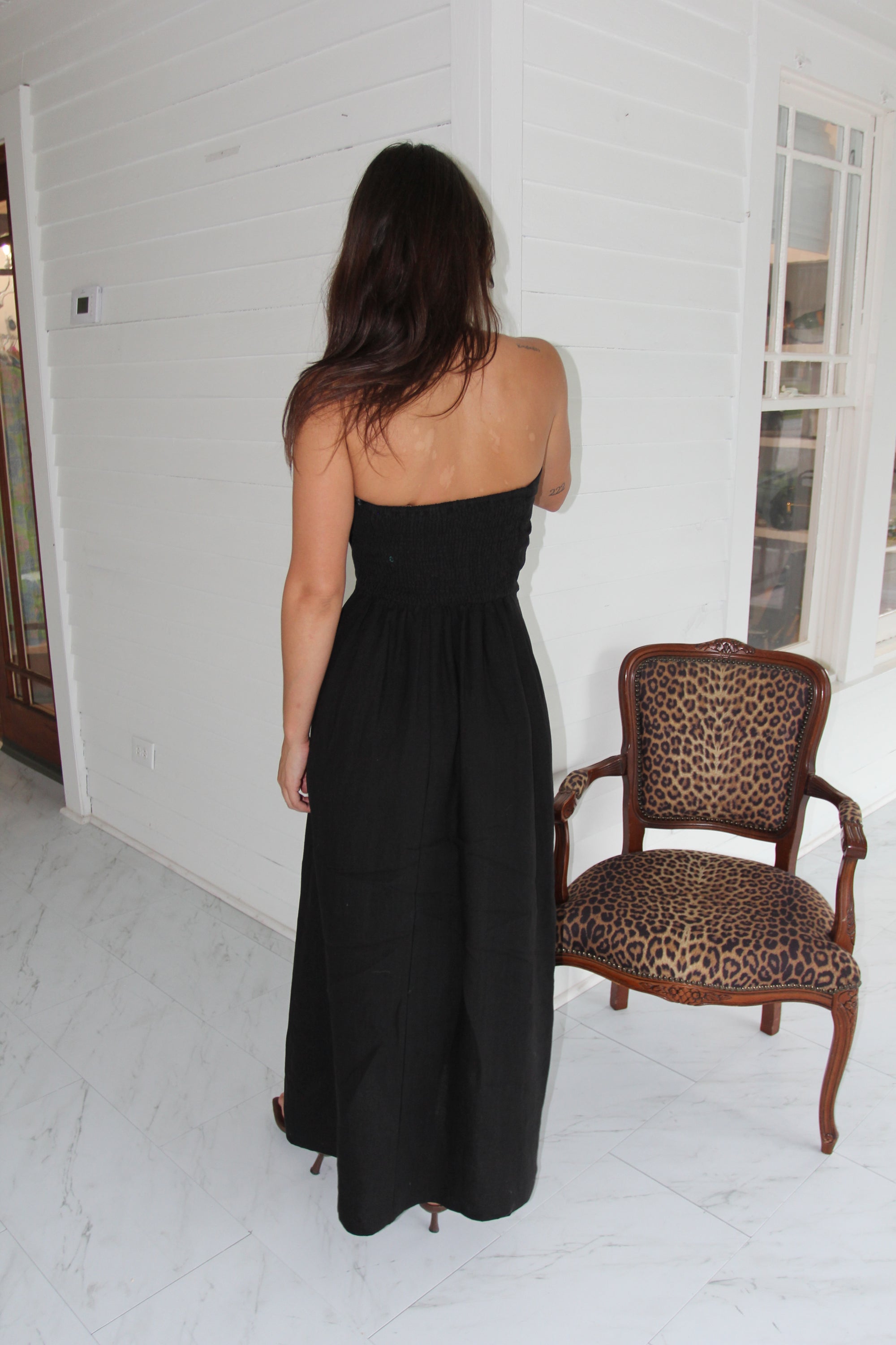 Black Strapless Maxi
