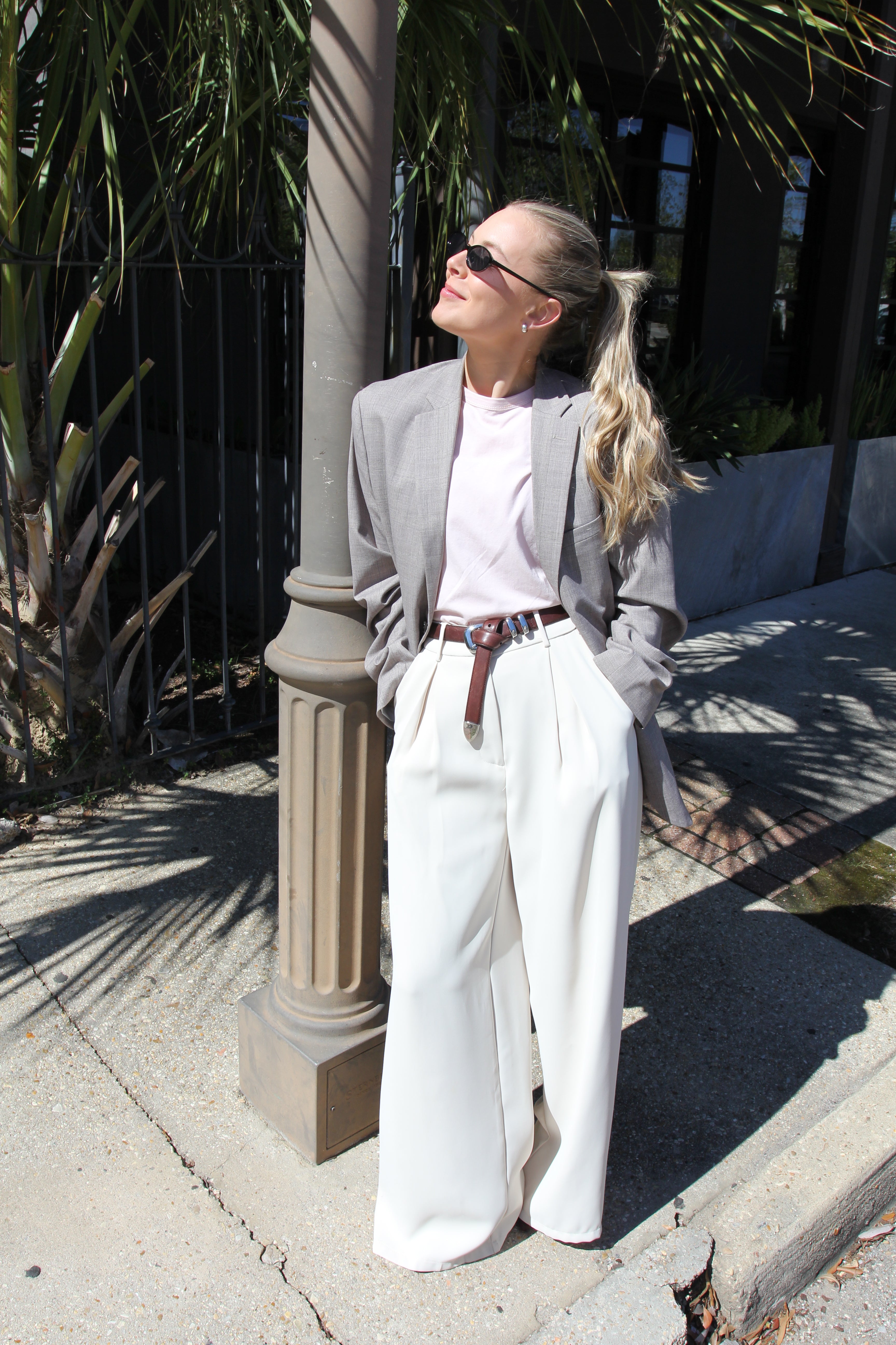 Pleated Wide Leg Trouser