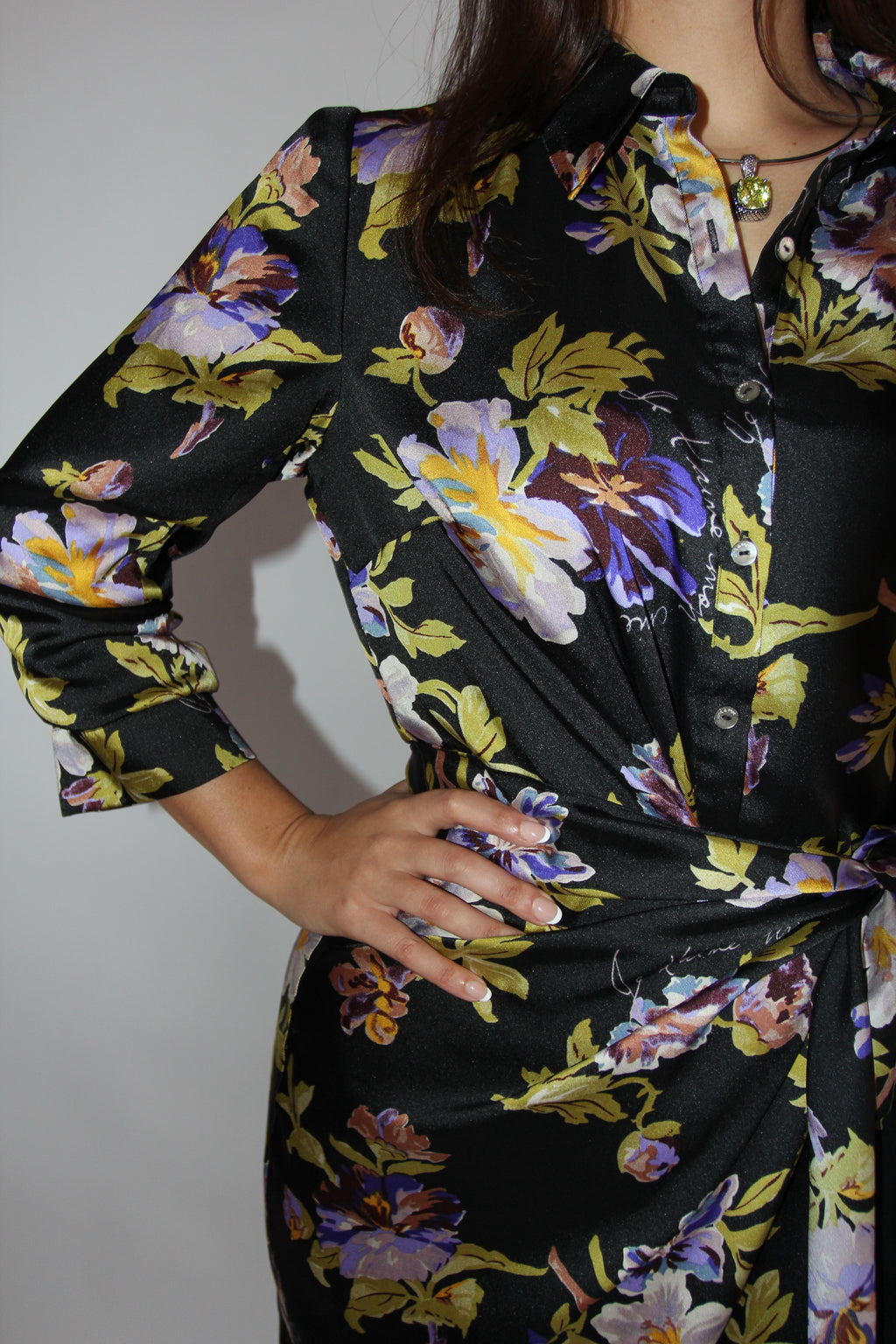 Cinq a Sept Black Floral Dress