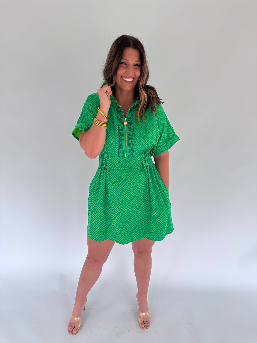 Emily McCarthy Green Half Zip Mini