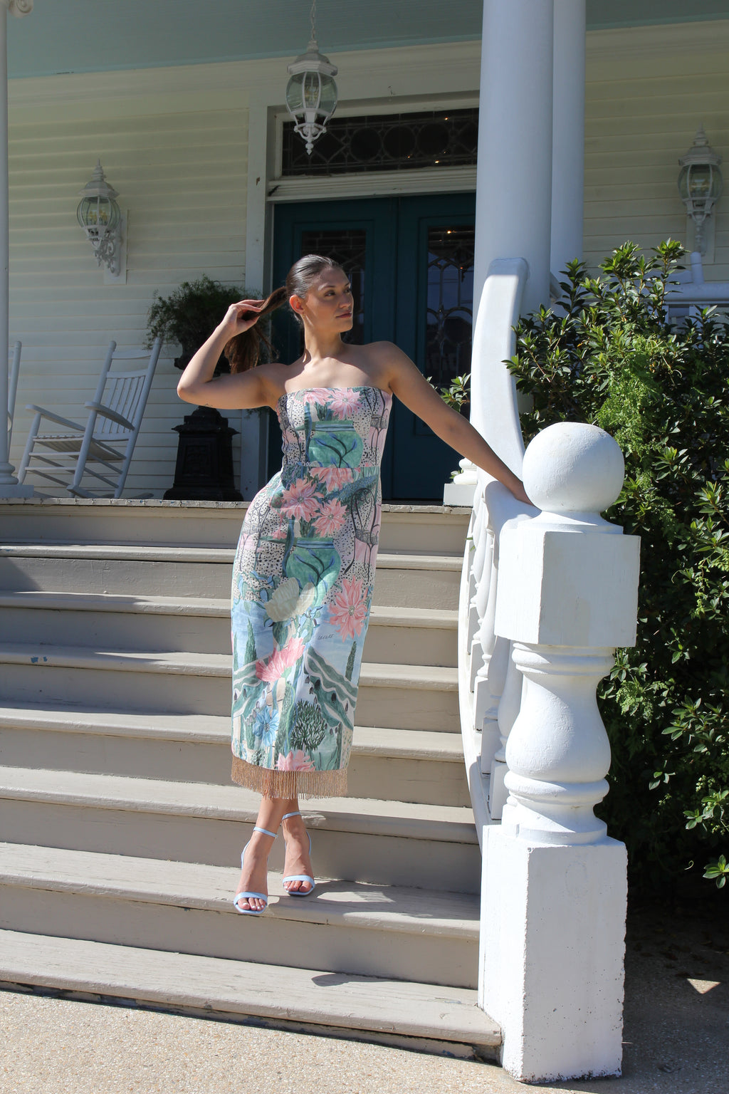 Isla & White Custom Agape Dress in Galeras Print