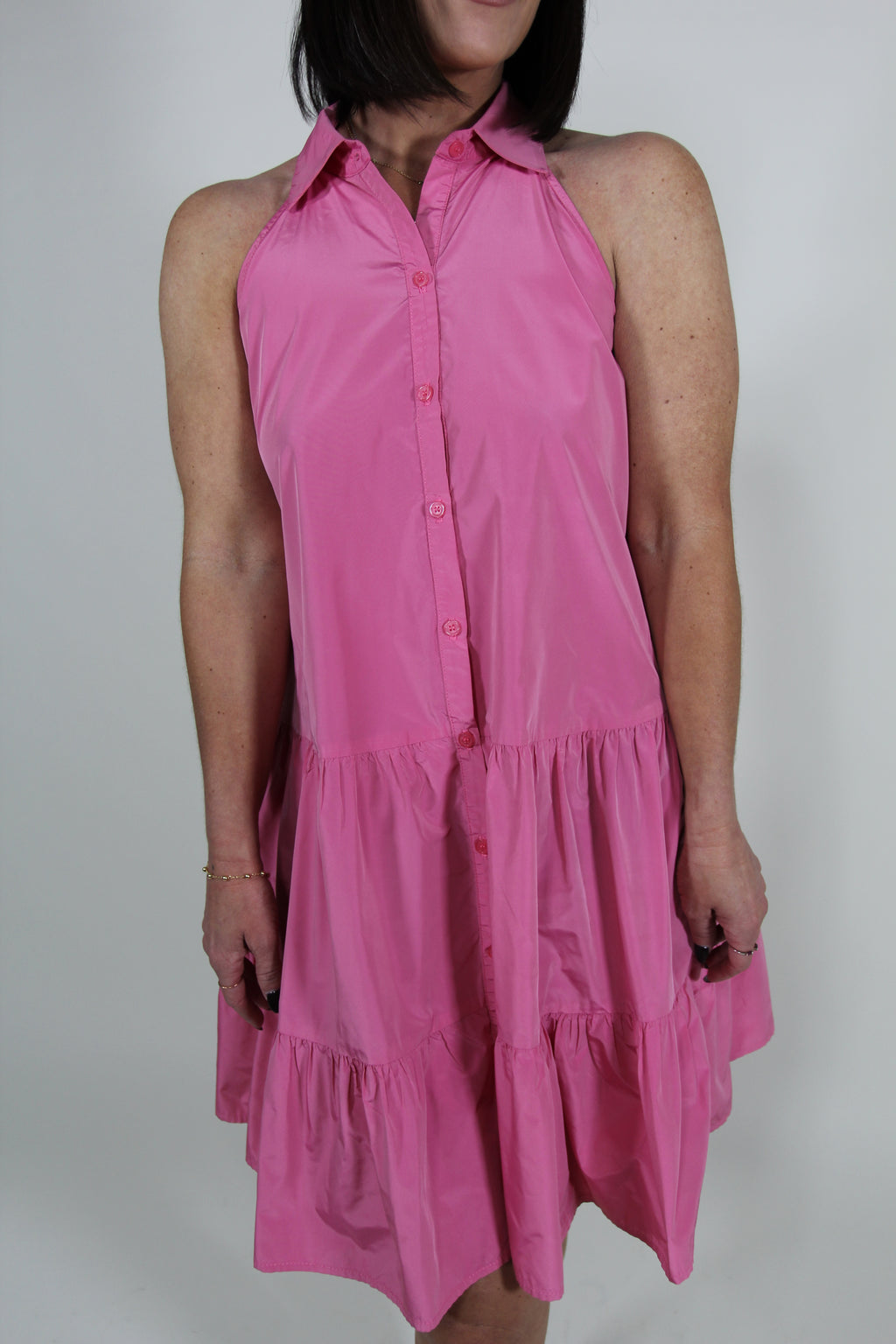 Lavender Brown Halter Dress