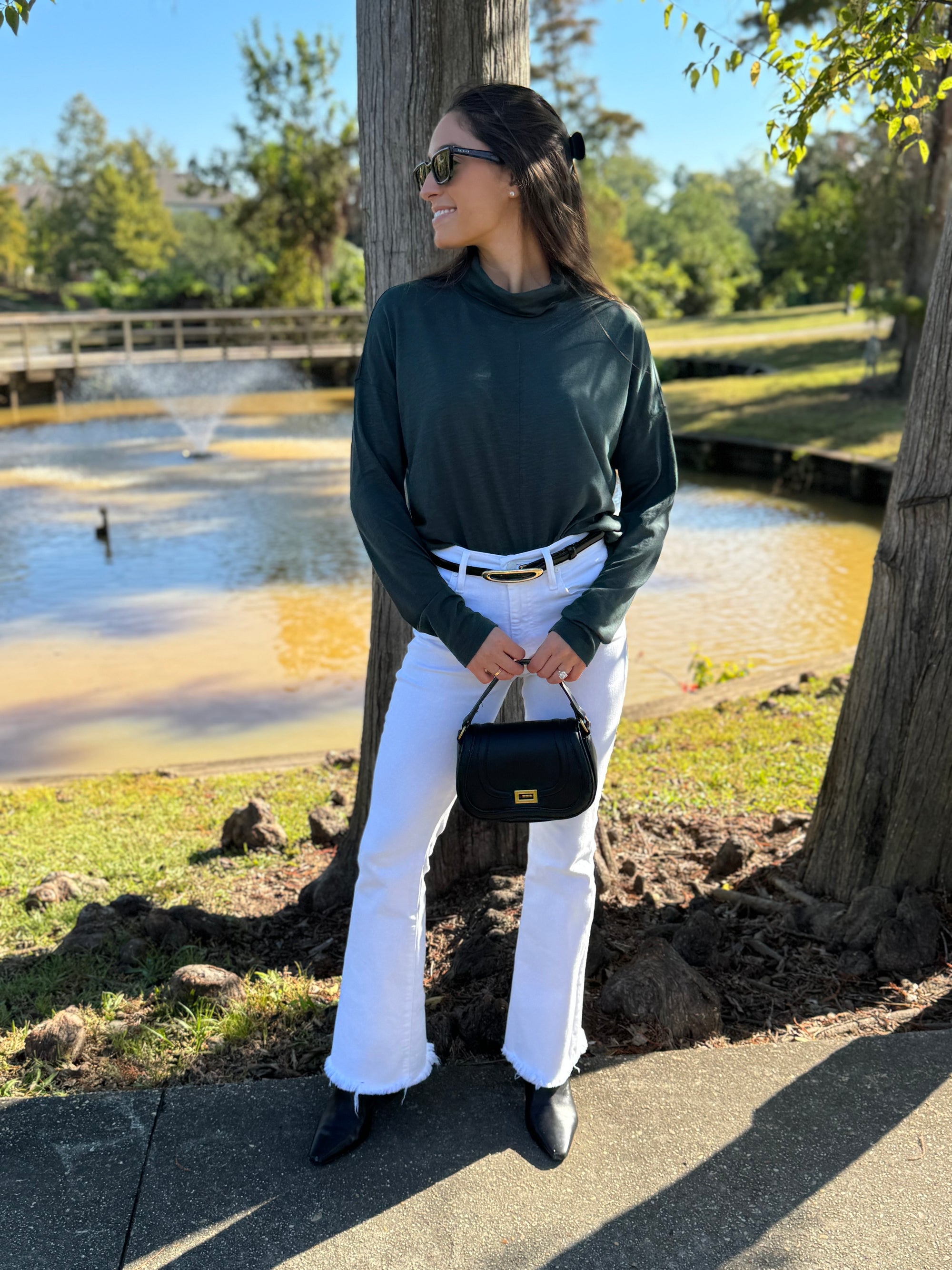 Green Lilla P Mock Neck Long Sleeve