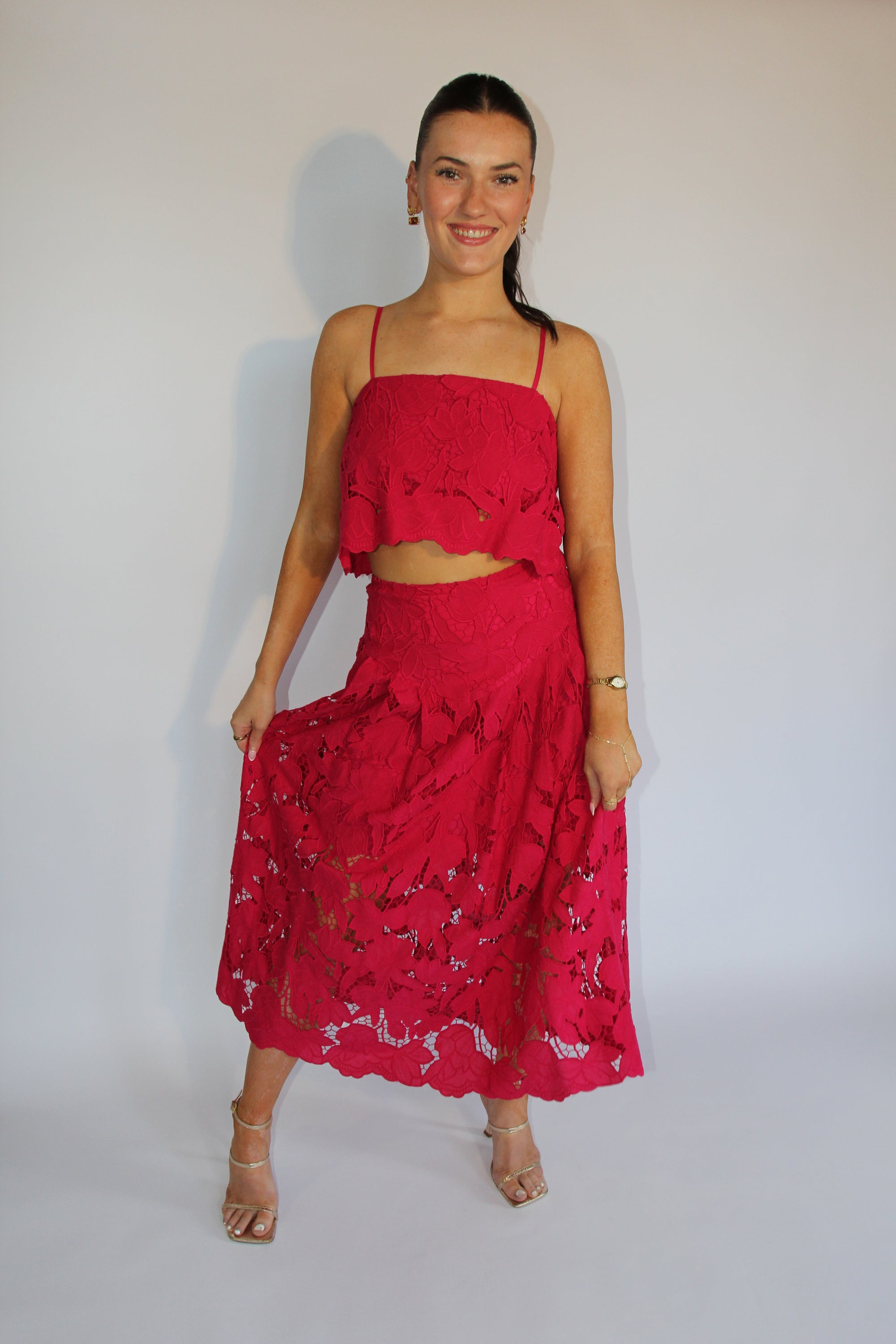 Karina Grimaldi Lace Midi Set