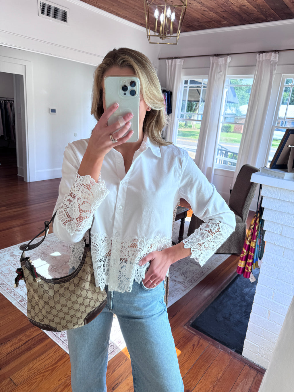 Generation Love Issa Lace Trim Top