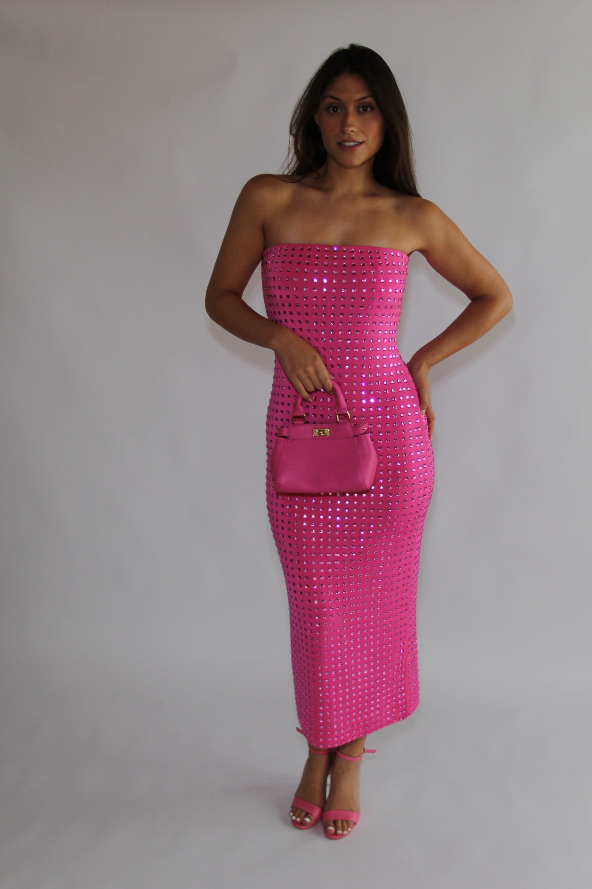 NBD James Midi Dress in Pink