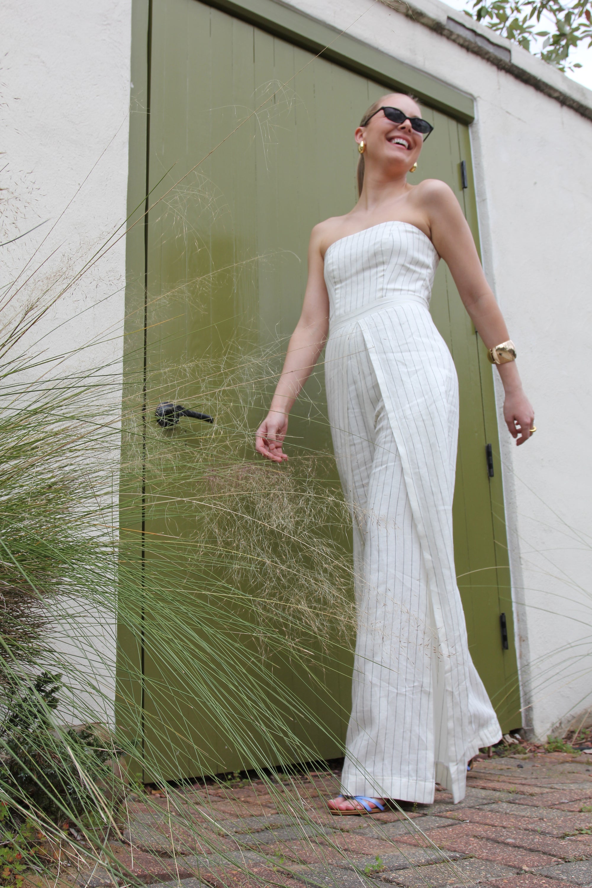 Alexis pinstripe jumpsuit