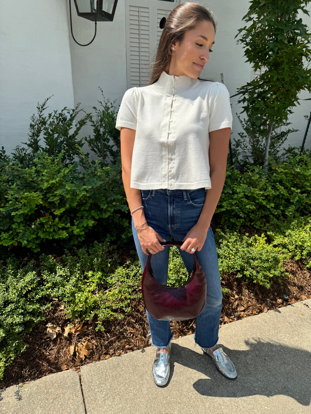 Ivory Button Up Sweater