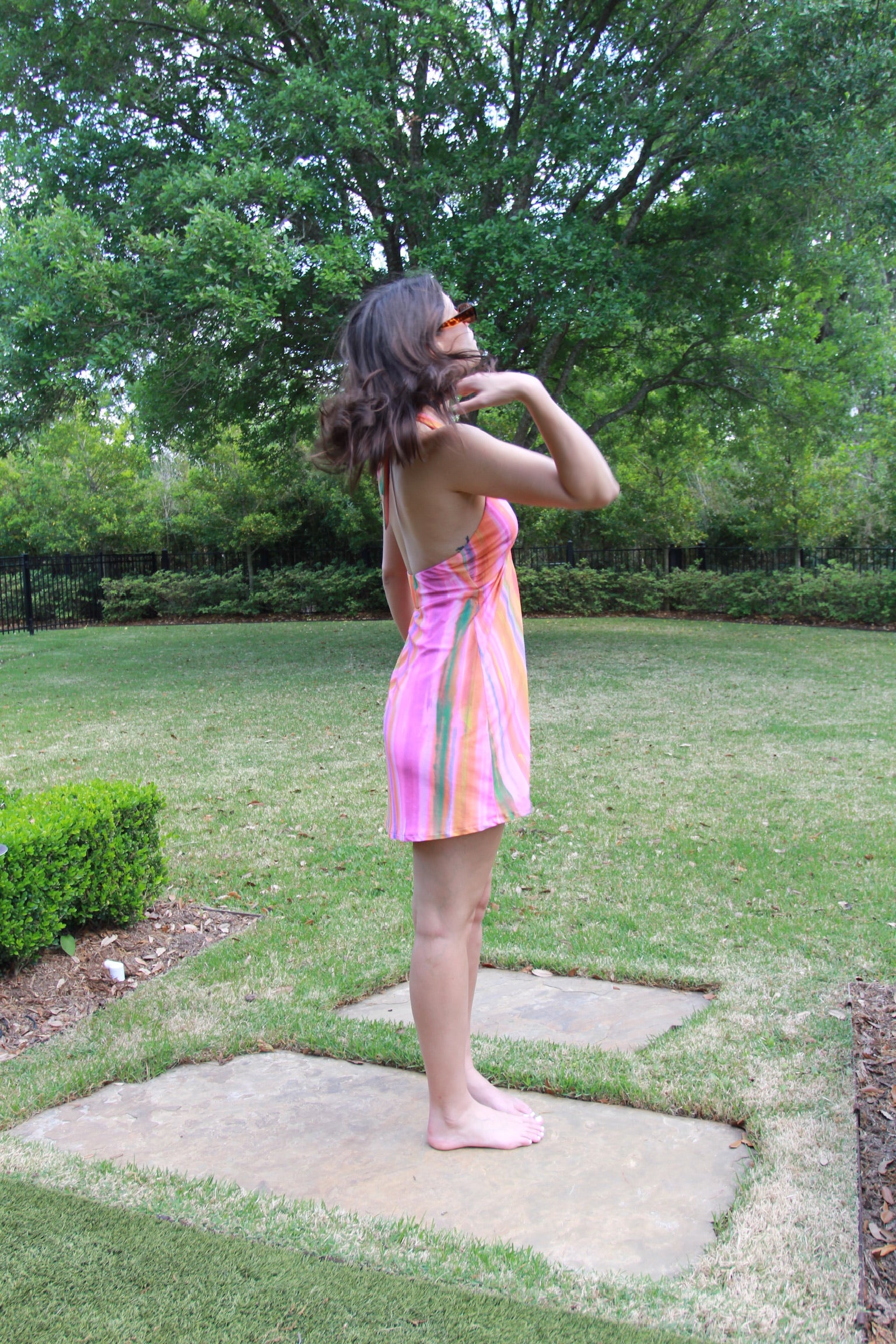 Show Me Your Mumu Zappa Mini Dress in Sunrise Stripe