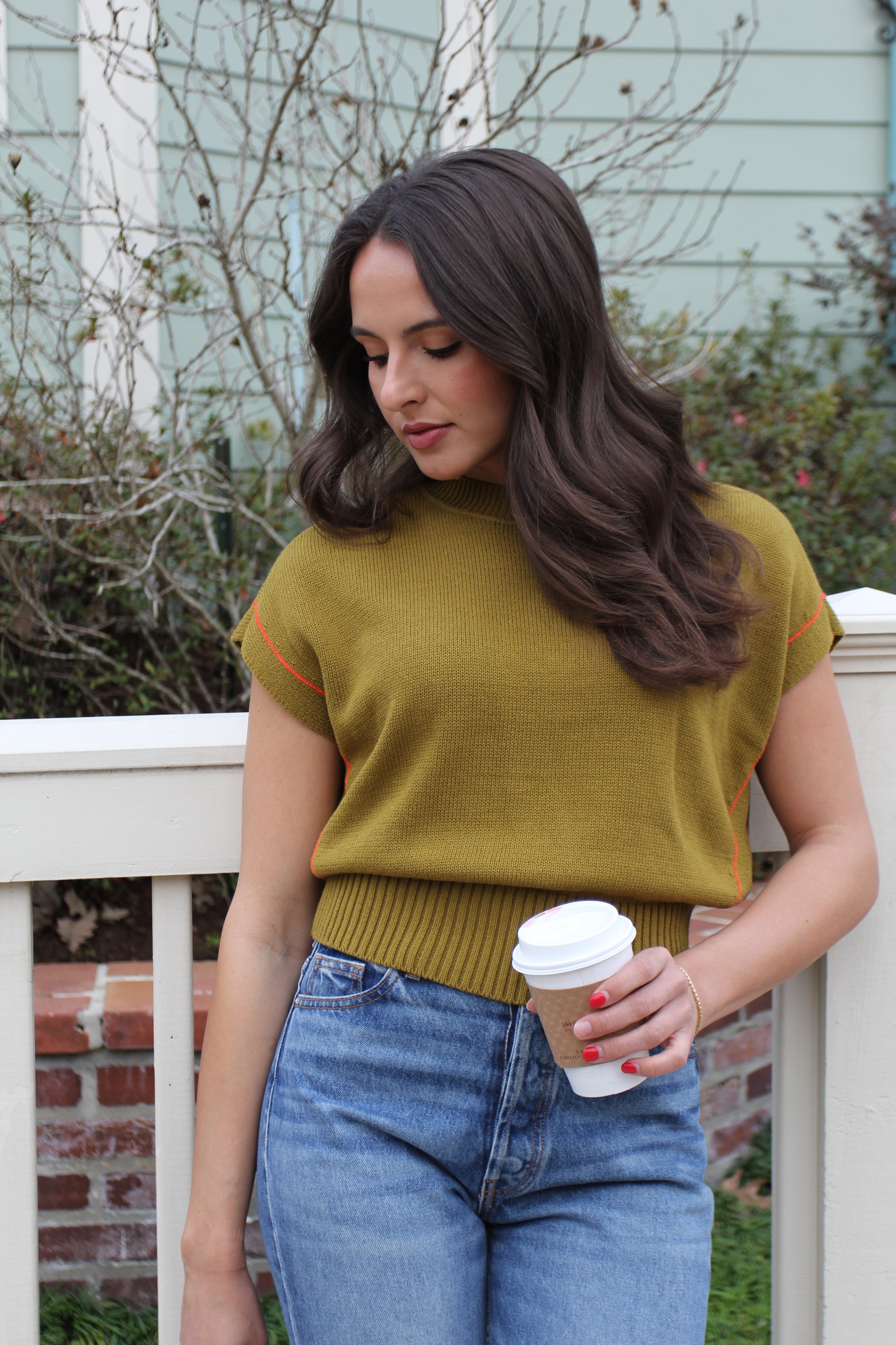 NWT Lilla P Moss Wedge Sweater