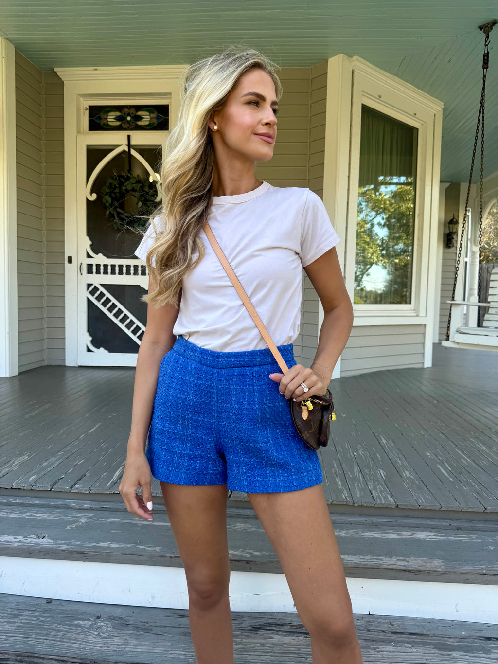 Ashton High Rise Tweed Shorts