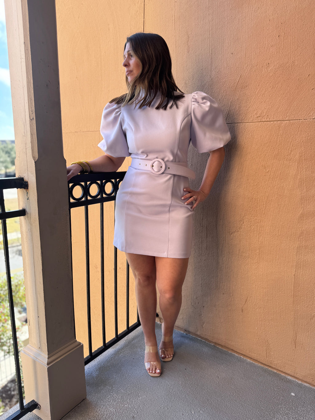 Elliatt Lavender Belted Dress