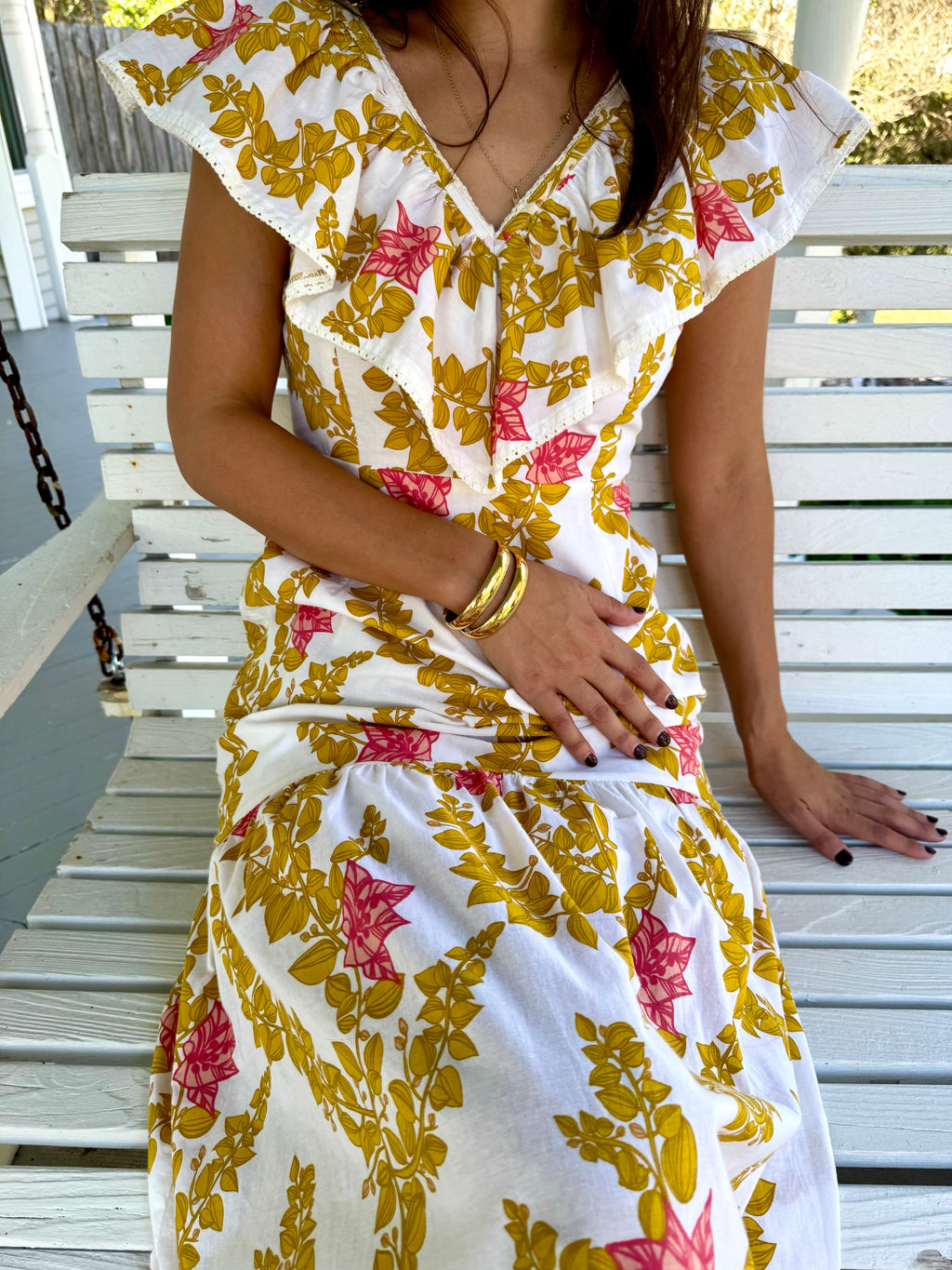 Ella Dress in Bougainvillea Yellow